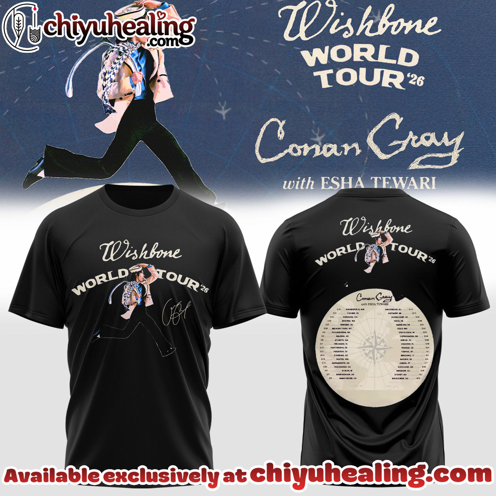 Conan Grays Wishbone World Tour Shirt - Ver 4