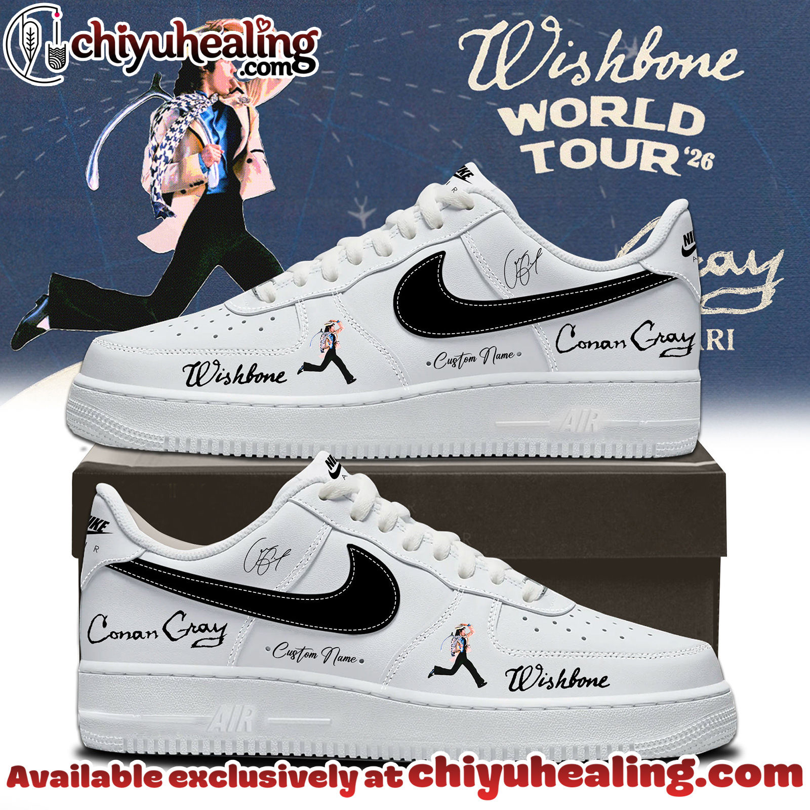 Conan Grays Wishbone World Tour Shoes Air Force 1 - Ver 7