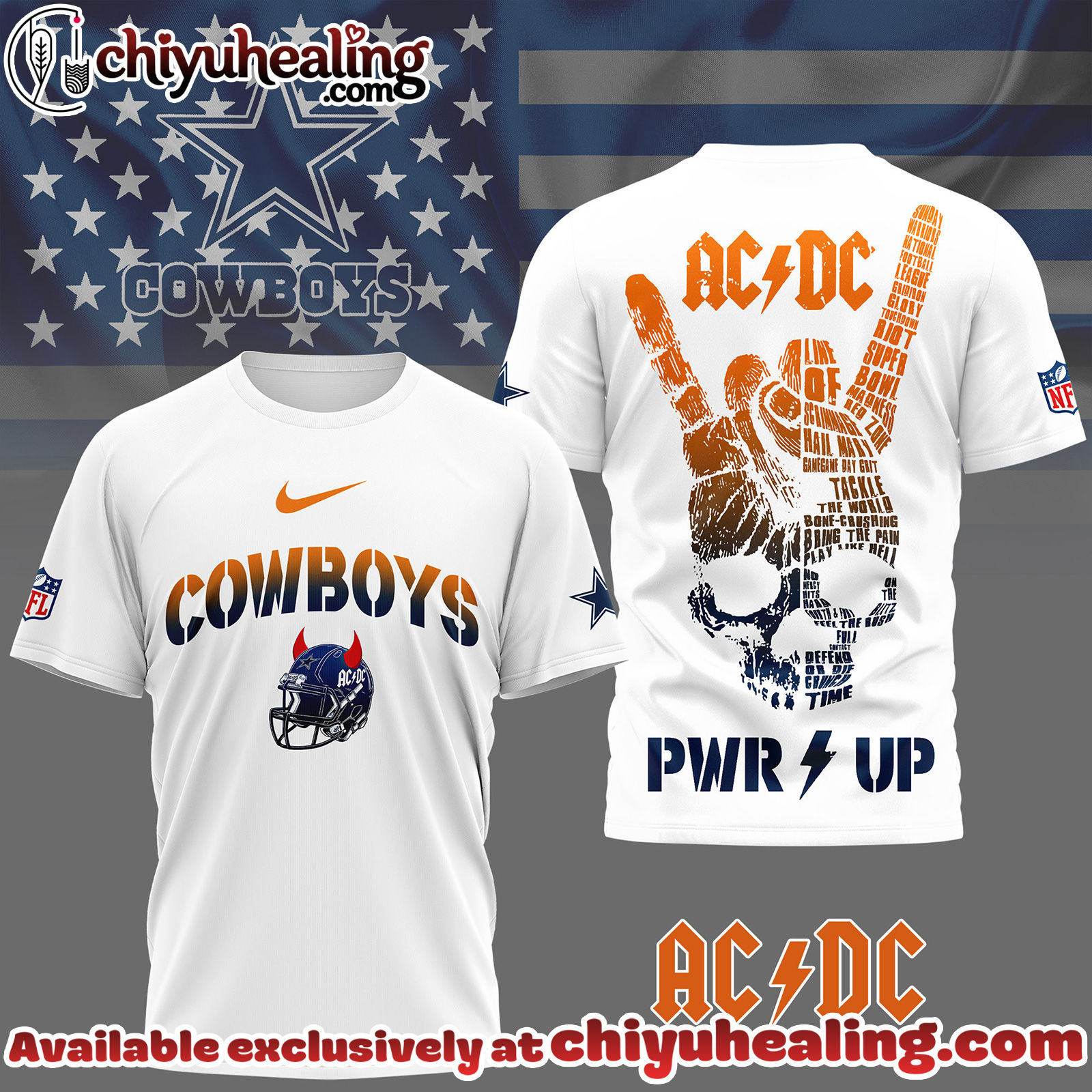 Dallas Cowboys Premium NFL AcDc Fan 3D Shirt, Hoodie, Sweatshirt, All Team NFL