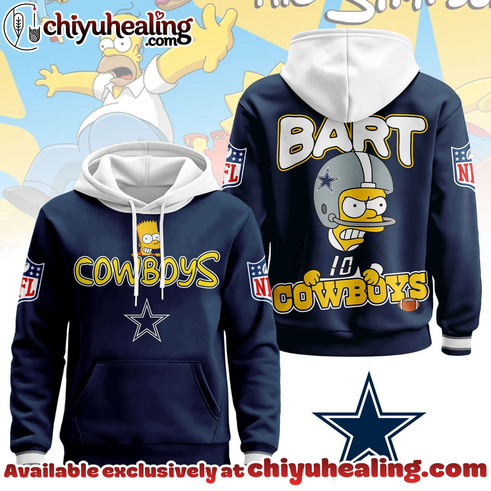 Dallas Cowboys Premium NFL Bart Simpson Hoodie, Sweatshirt, Tshirt