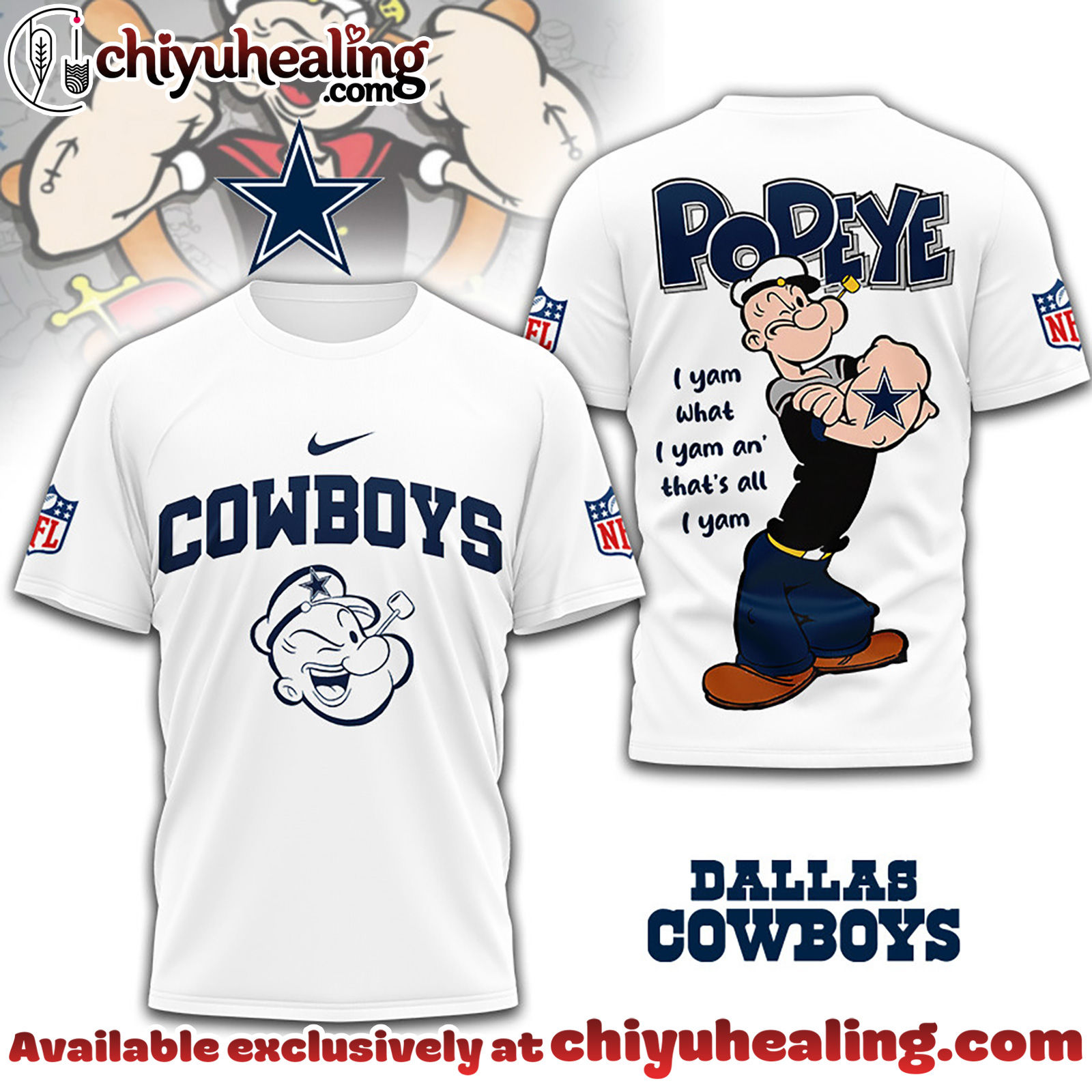Dallas Cowboys Premium NFL I Yam What I Yam Shirt, Hoodie, Sweatshirt, All Team NFL