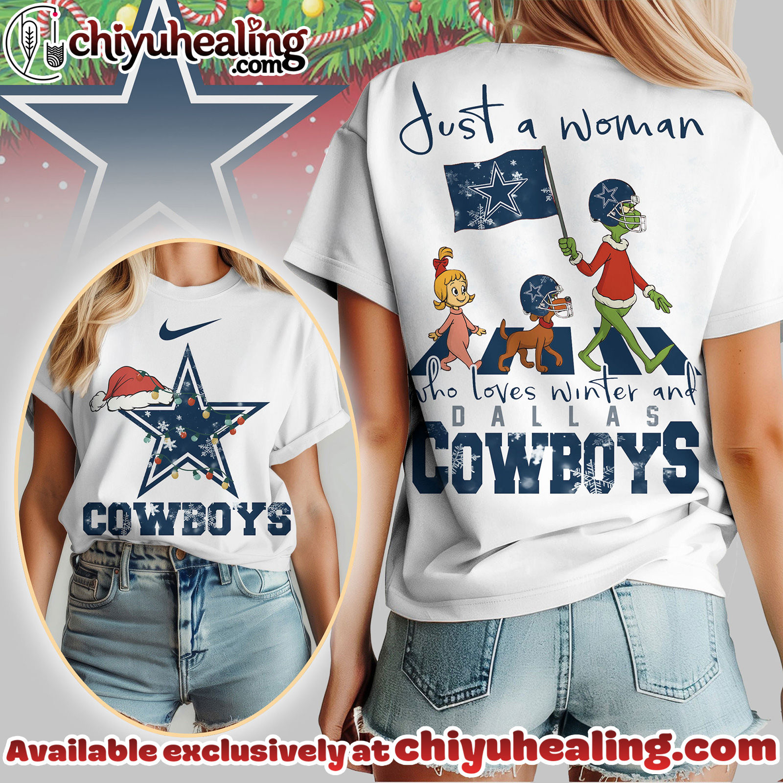 Dallas Cowboys Premium NFL Just A Woman Who Loves Winter 3D Shirt, Hoodie, Sweatshirt, All Team NFL Dallas Cowboys Premium NFL Just A Woman Who Loves Winter 3D Shirt, Hoodie, Sweatshirt, All Team NFL