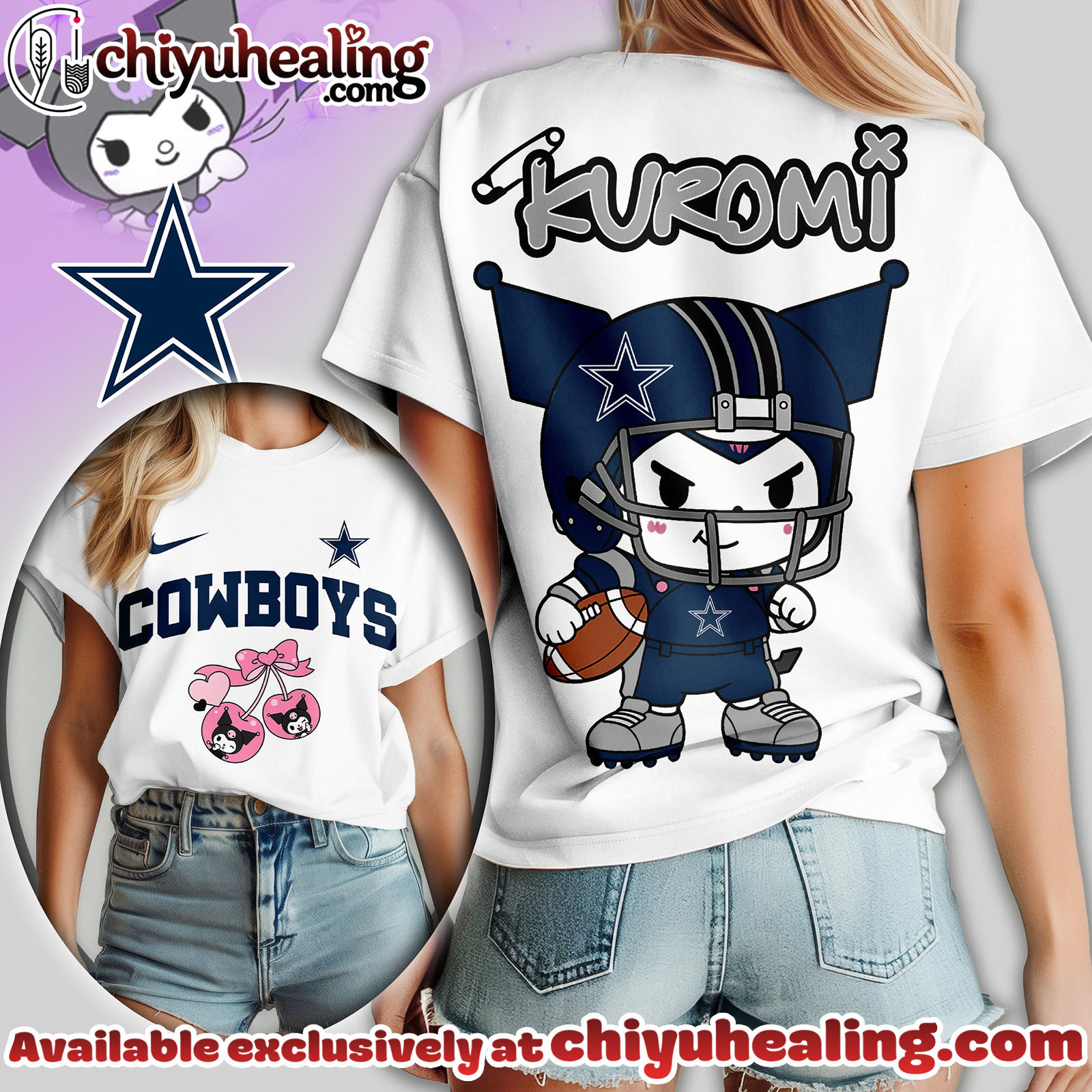 Dallas Cowboys Premium NFL Kuromi Women Shirt