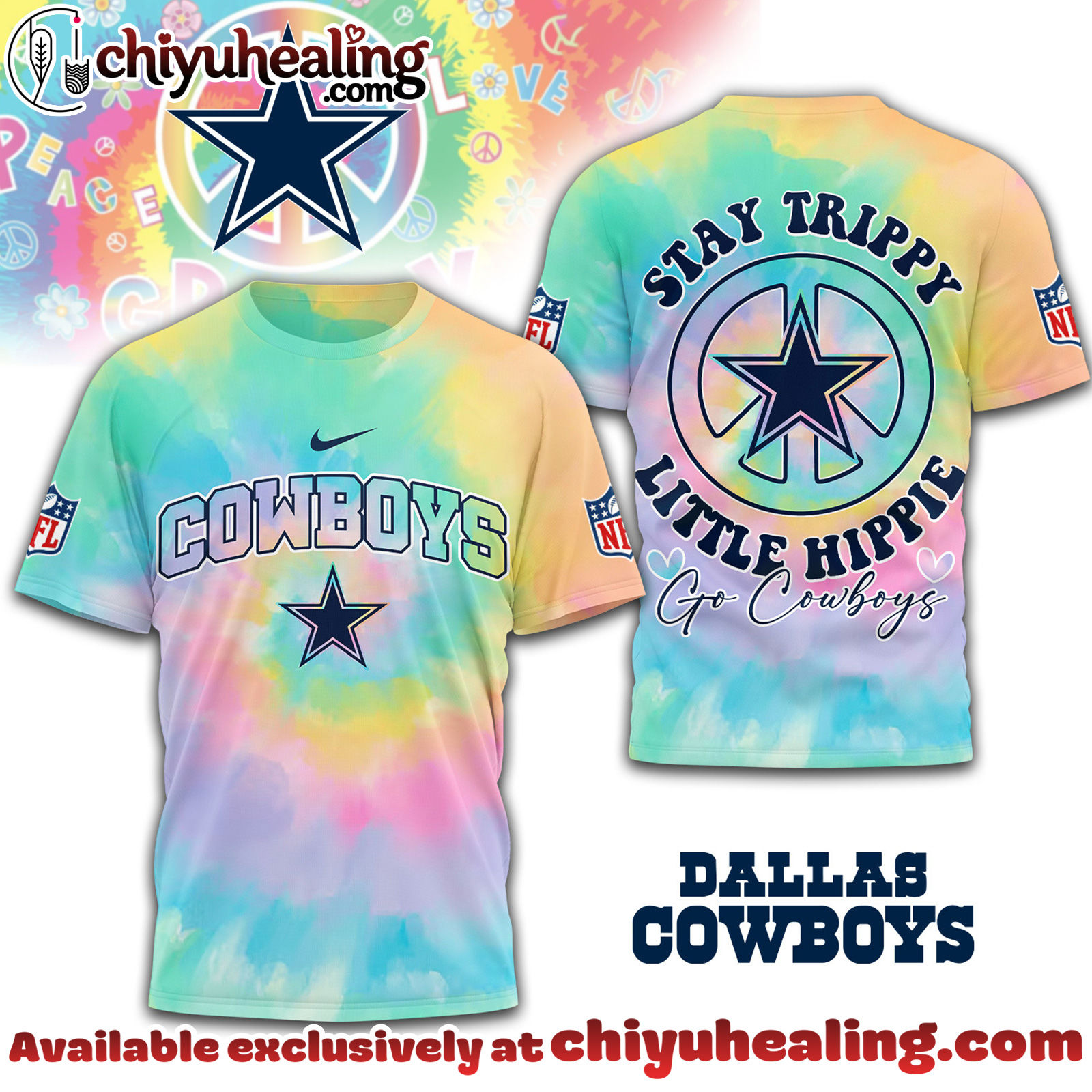 Dallas Cowboys Premium NFL Stay Trippy Little Hippie 3D Shirt, Hoodie, Sweatshirt, All Team NFL