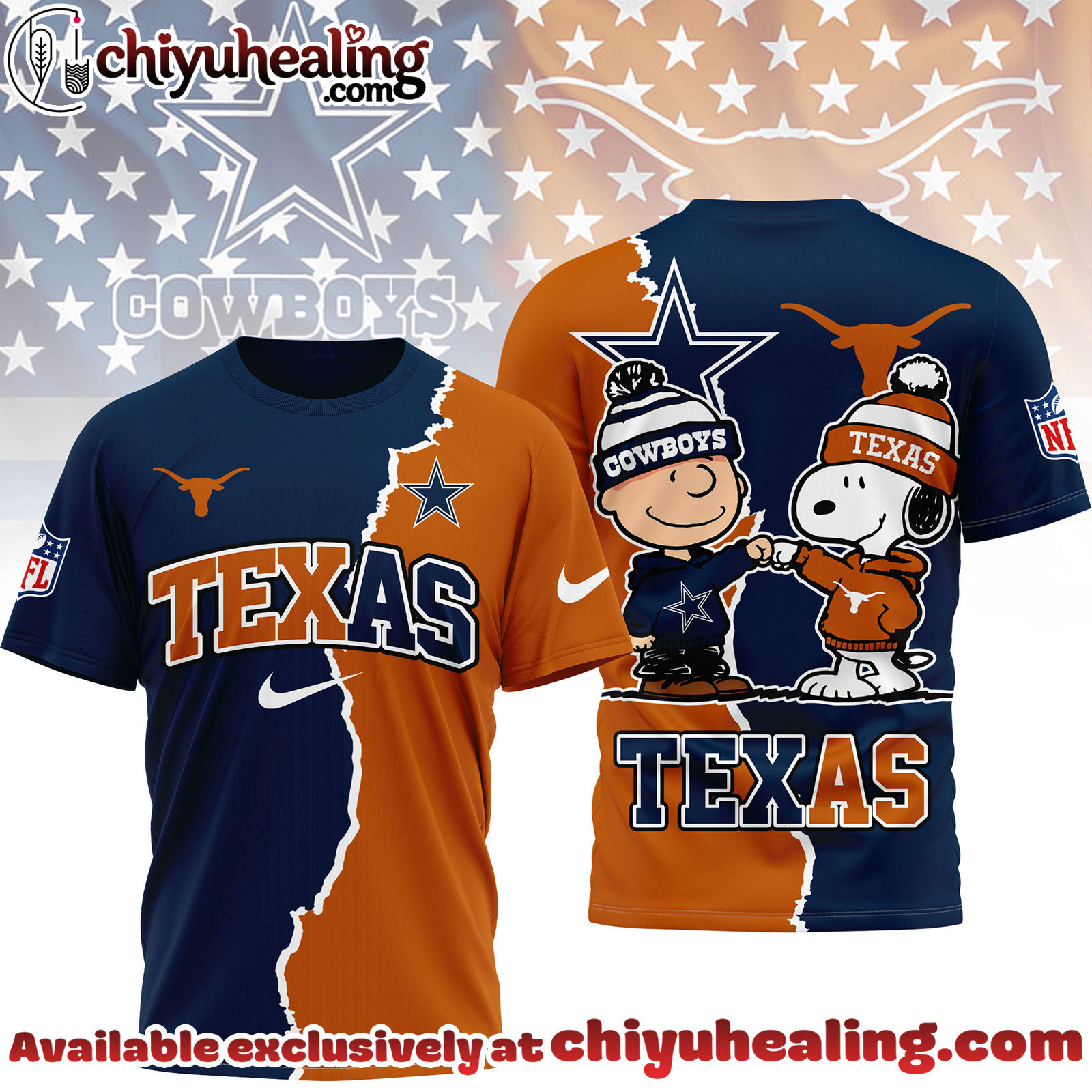 Dallas Cowboys x Texas Longhorns Premium NFL Team x NCAA Team Fusion 3D Shirt, Hoodie, Sweatshirt