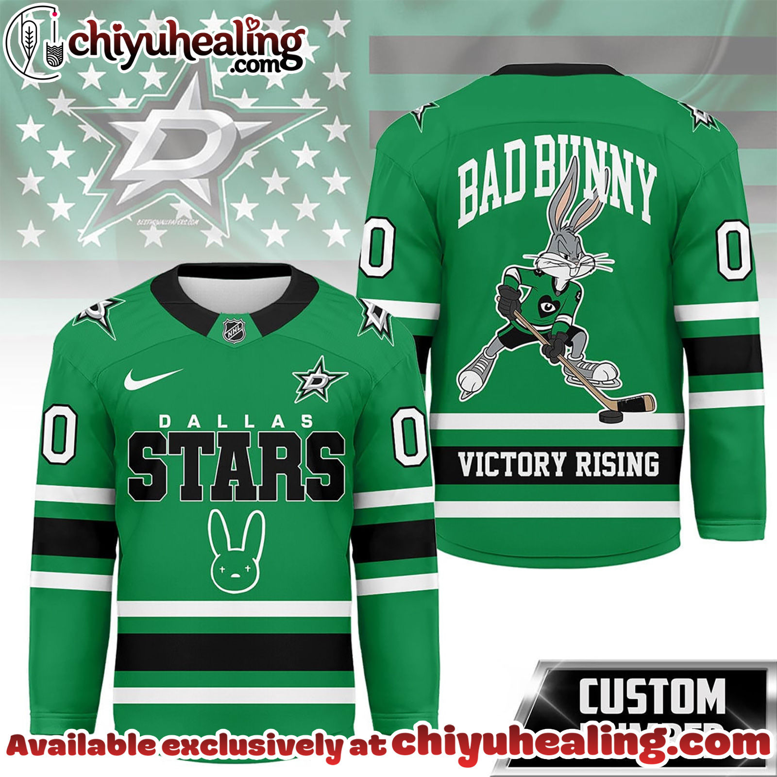 Dallas Stars Premium NHL Bad Bunny Hockey Jersey NY