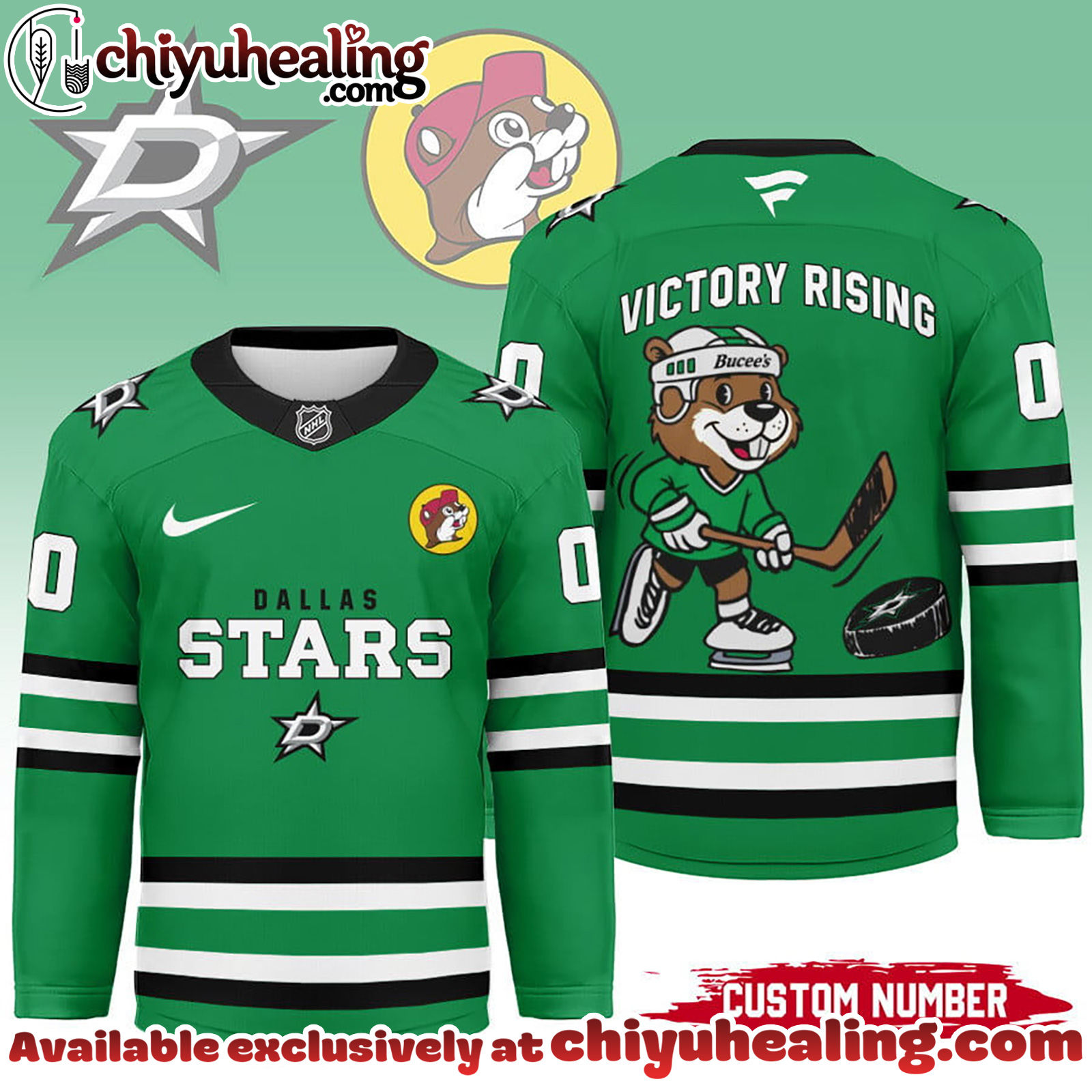 Dallas Stars Premium NHL Bucees Personalized Hockey Jersey