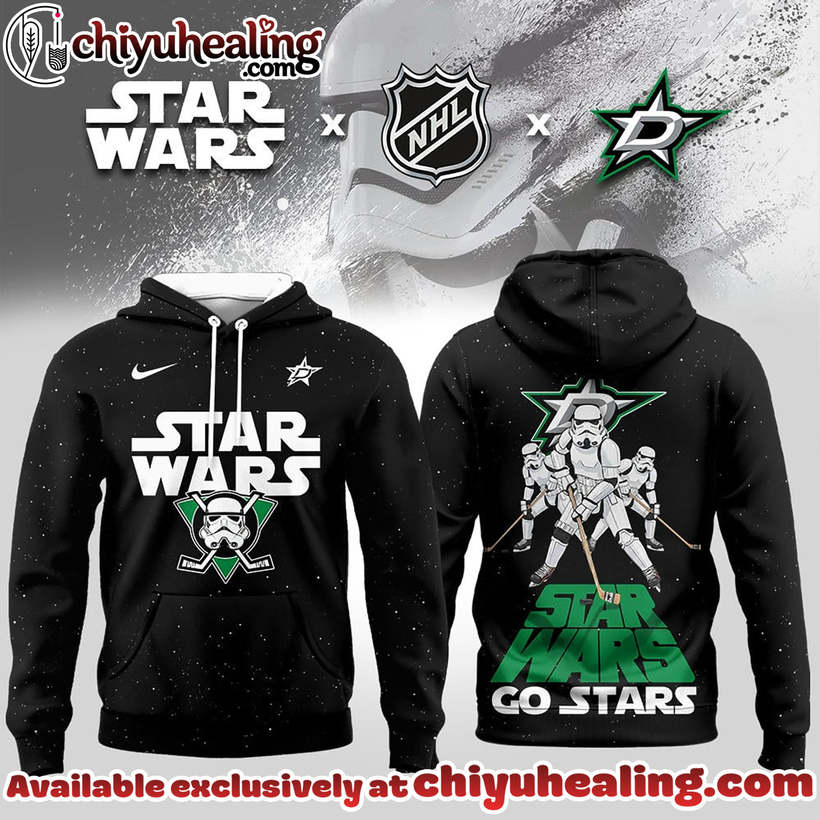Dallas Stars Premium NHL Star Wars Imperial Trooper 3D Hoodie