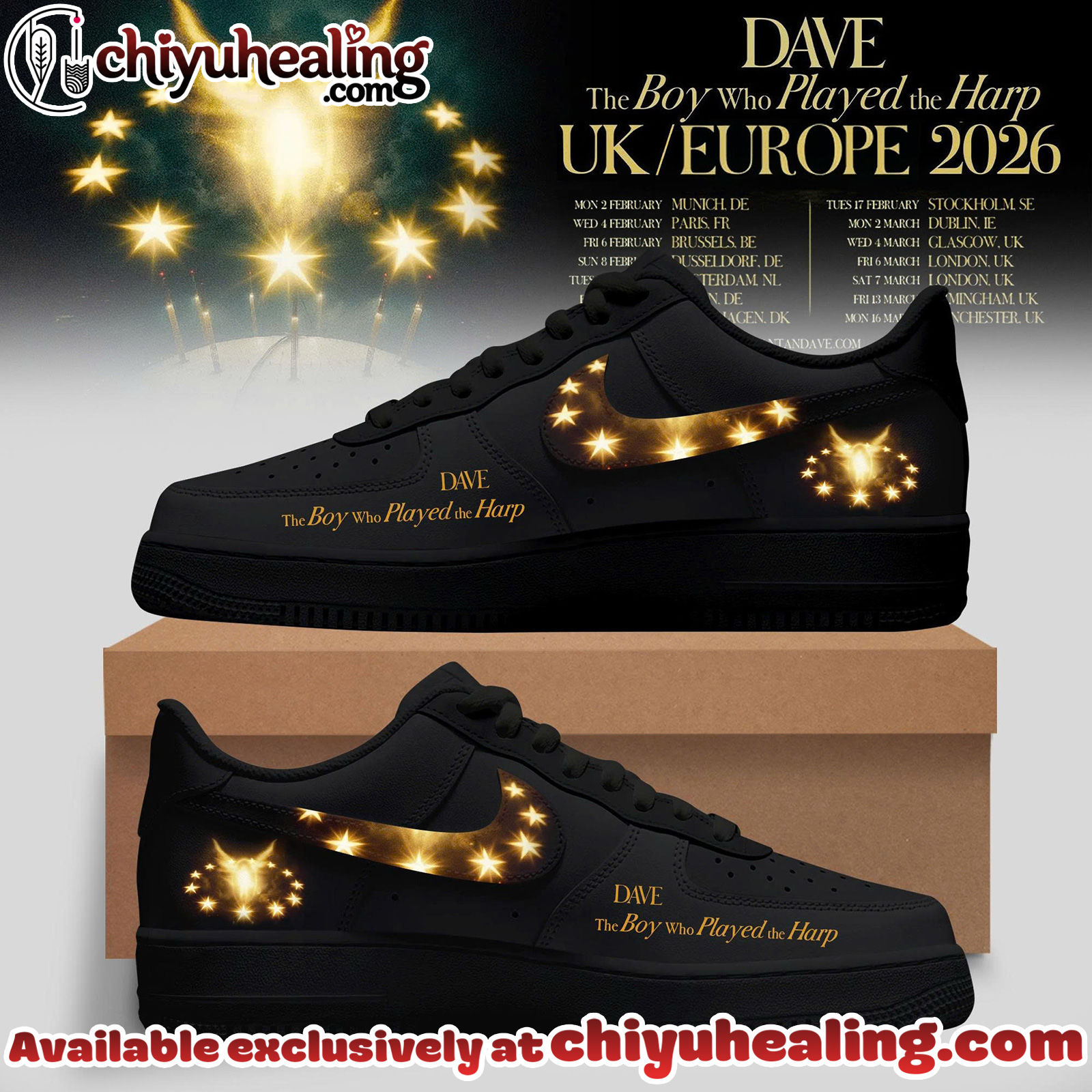 Dave The Boy Who Played The Harp Tour 2026 Collection Air Force 1
