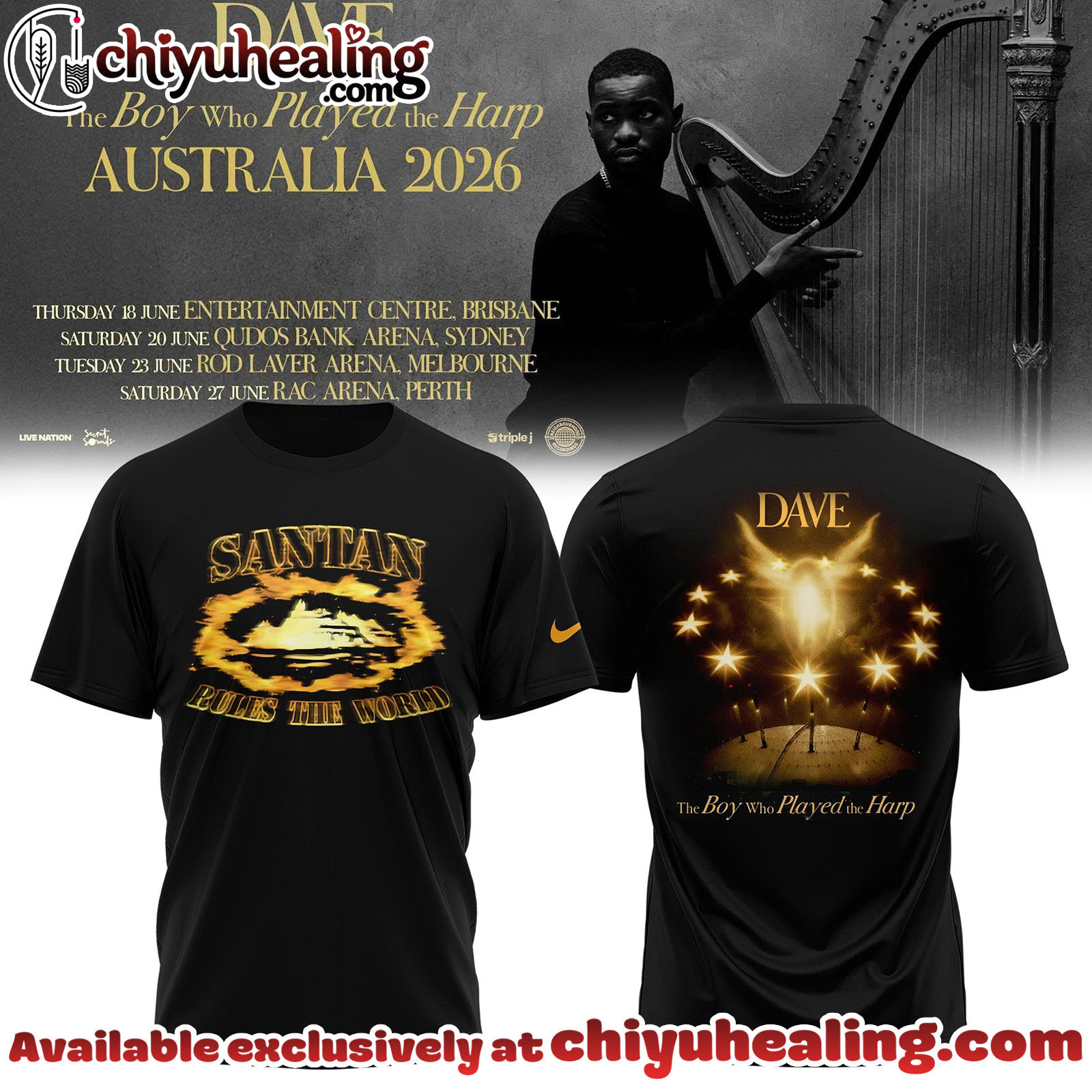 Dave The Boy Who Played The Harp Tour 2026 Collection Shirt, Hoodie, Sweatshirt