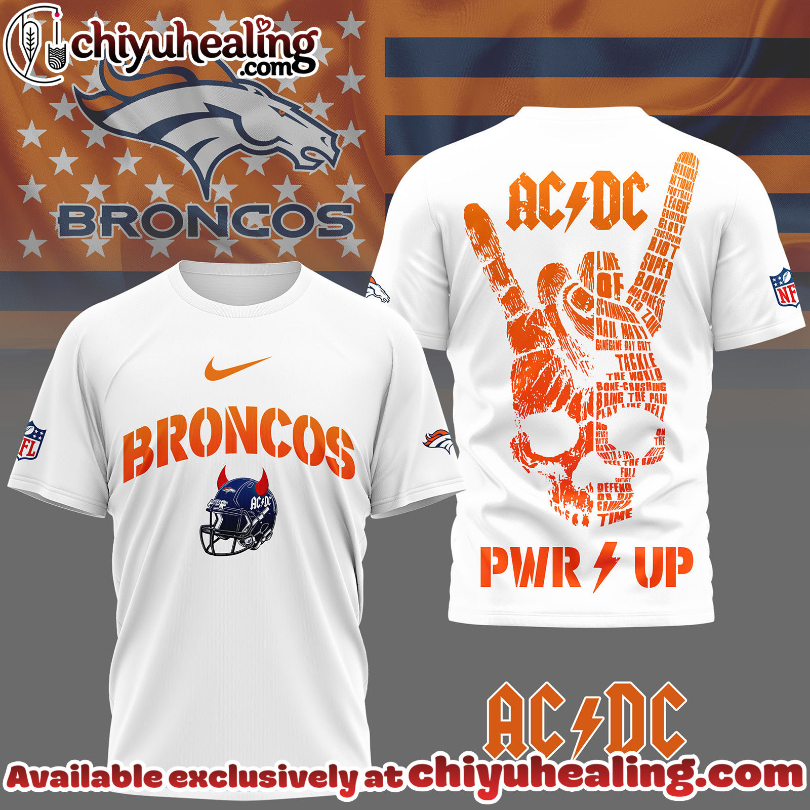 Denver Broncos Premium NFL AcDc Fan 3D Shirt, Hoodie, Sweatshirt, All Team NFL