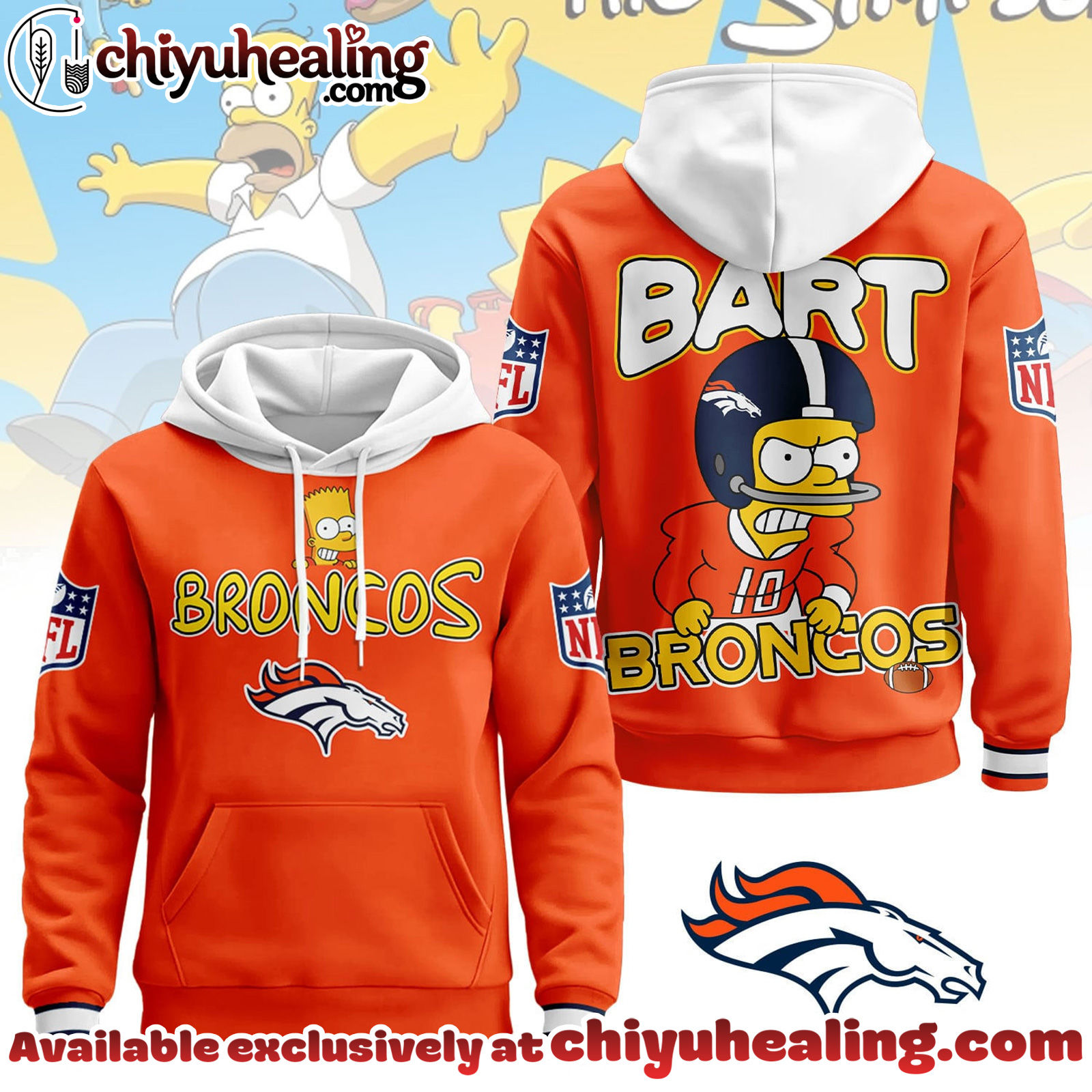 Denver Broncos Premium NFL Bart Simpson Hoodie, Sweatshirt, Tshirt