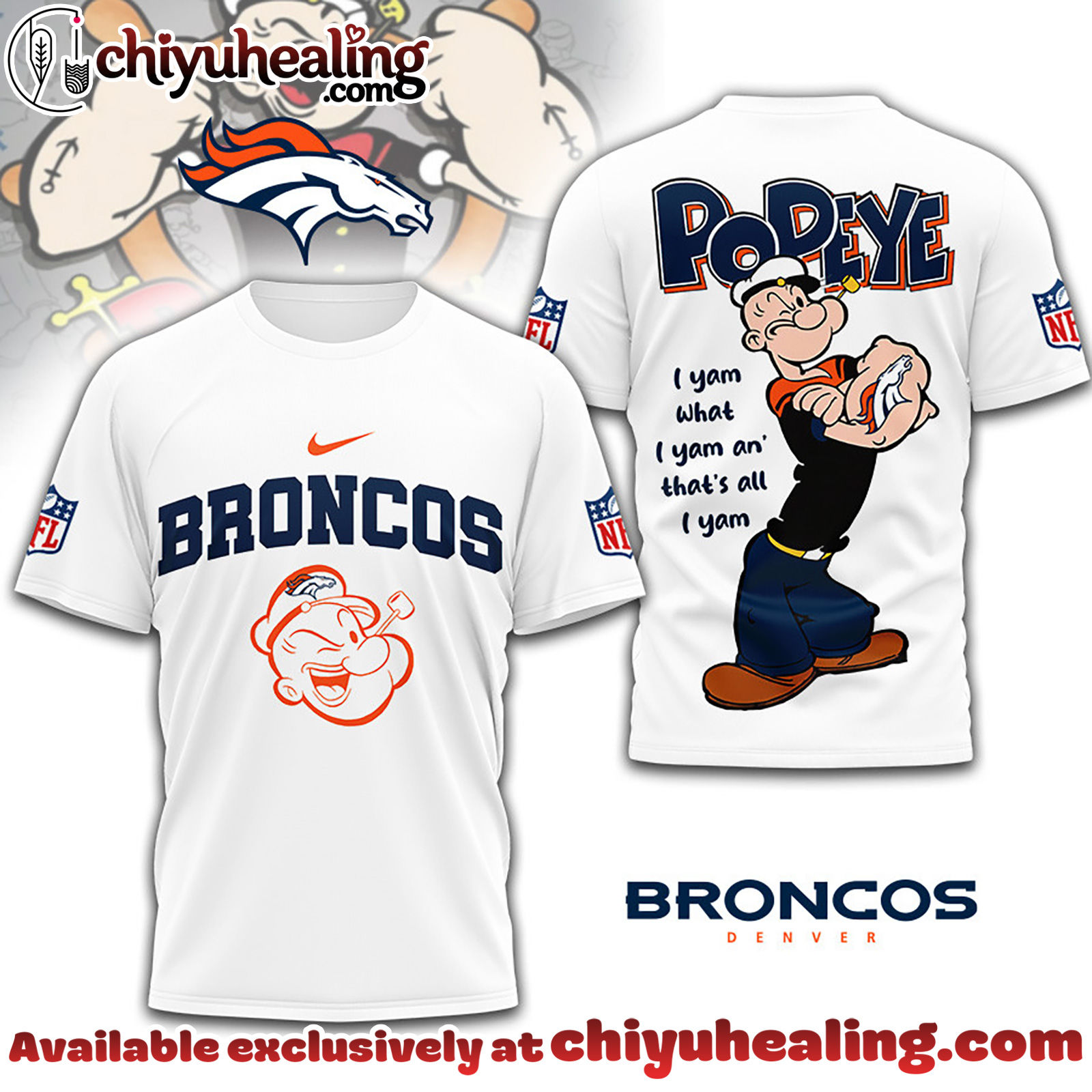 Denver Broncos Premium NFL I Yam What I Yam Shirt, Hoodie, Sweatshirt, All Team NFL