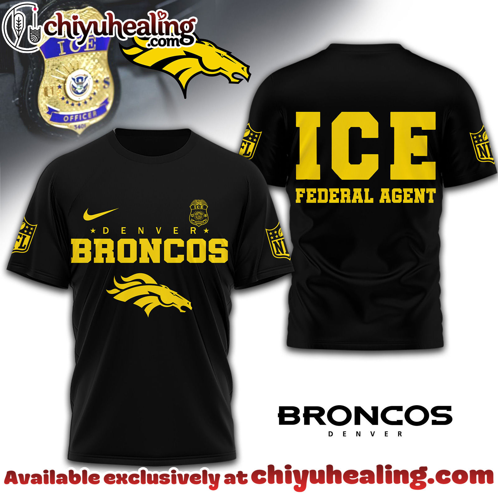 Denver Broncos Premium NFL Ice Federal Agent Shirt