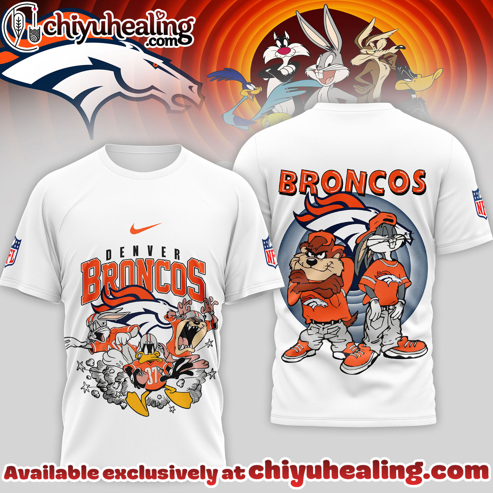 Denver Broncos Premium NFL Looney Tunes 3D Shirt, Hoodie, Sweatshirt, All Team NFL
