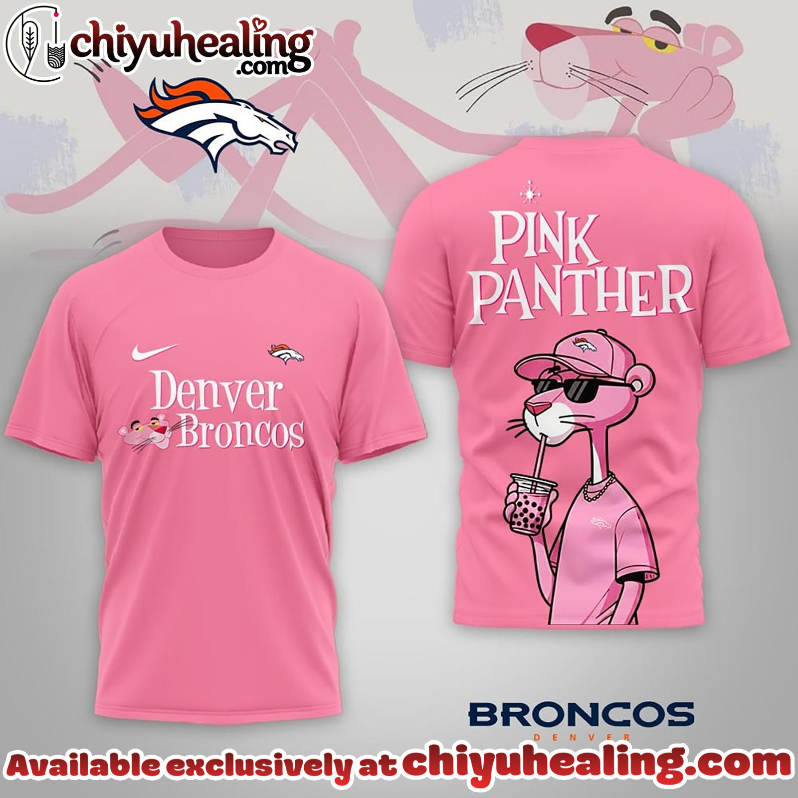 Denver Broncos Premium NFL Pink Panther 3D Shirt, Hoodie, Sweatshirt, All Team NFL