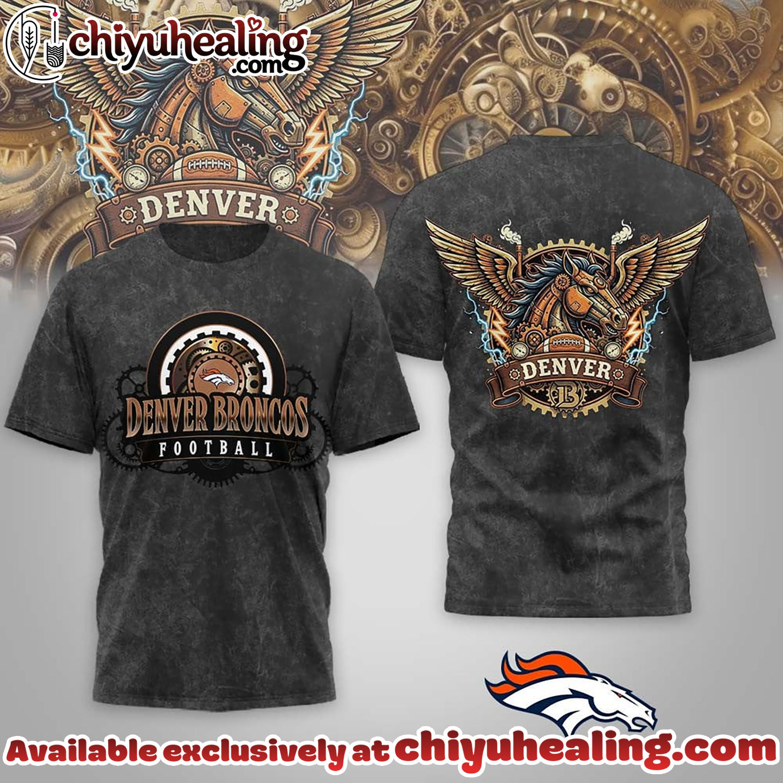 Denver Broncos Premium NFL Steampunk T-shirt