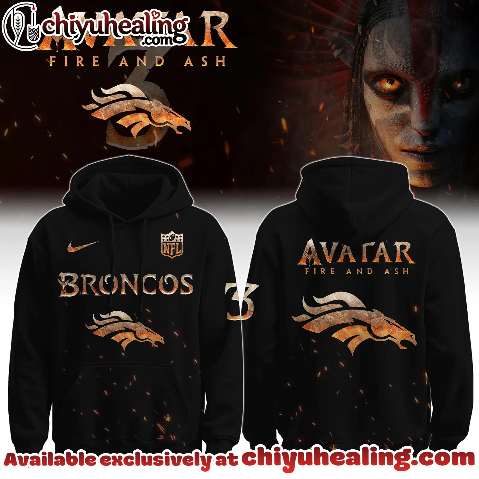 Denver Broncos x Avatar Hoodie Limited Hoodie, All Team NFL