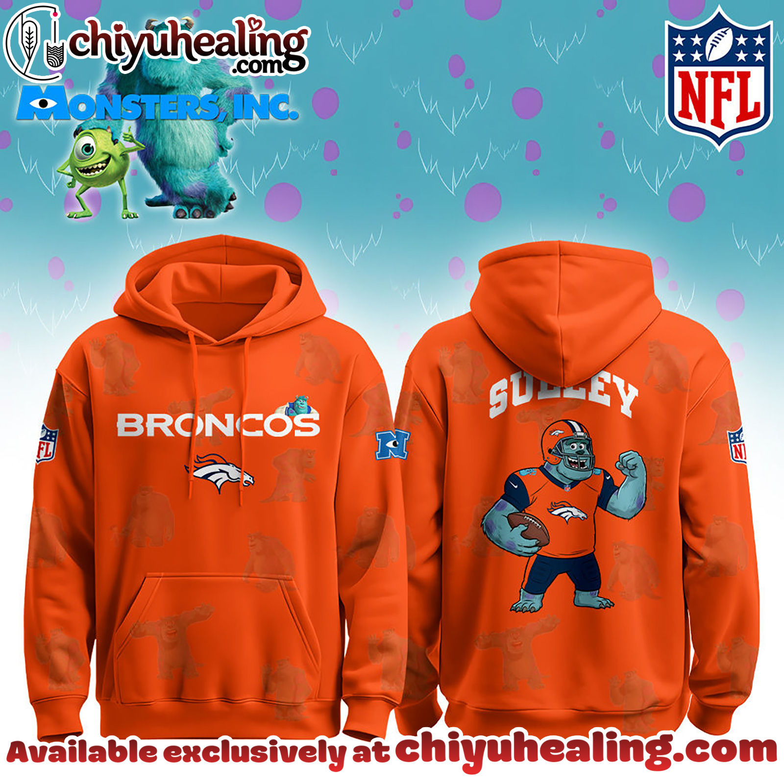 Denver Broncos x Monsters, Inc Limited Edition Hoodie Cutest Drop of the Year Hoodie, Tshirt, Sweatshirt