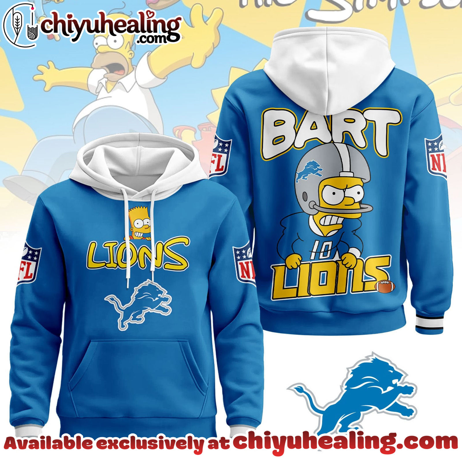 Detroit Lions Premium NFL Bart Simpson Hoodie, Sweatshirt, Tshirt
