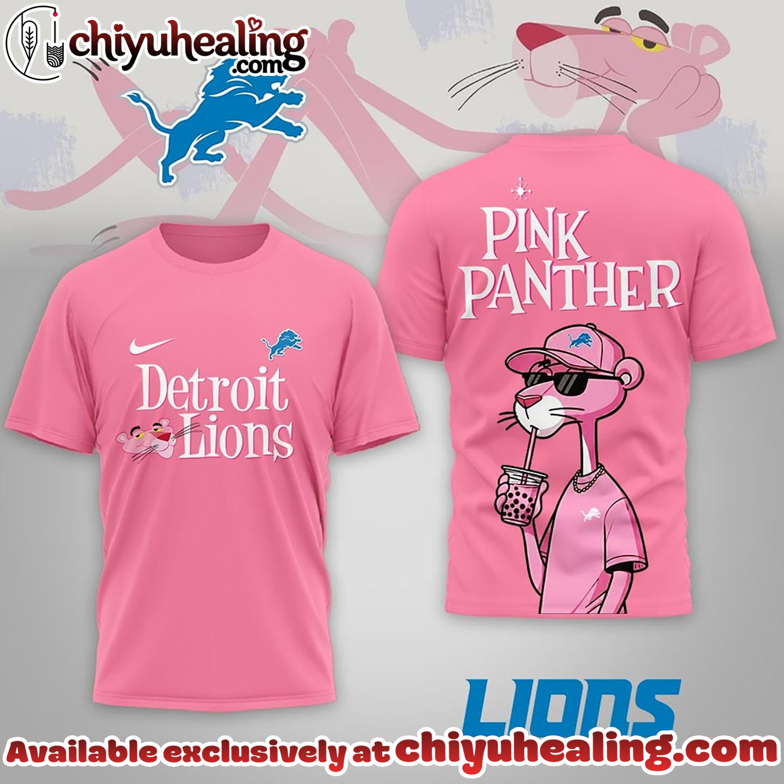 Detroit Lions Premium NFL Pink Panther 3D Shirt, Hoodie, Sweatshirt, All Team NFL