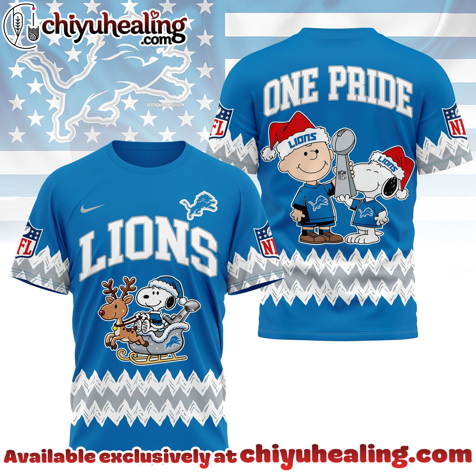 Detroit Lions Premium NFL Snoopy Super Bowl Holiday 3D Shirt, Hoodie, Sweatshirt