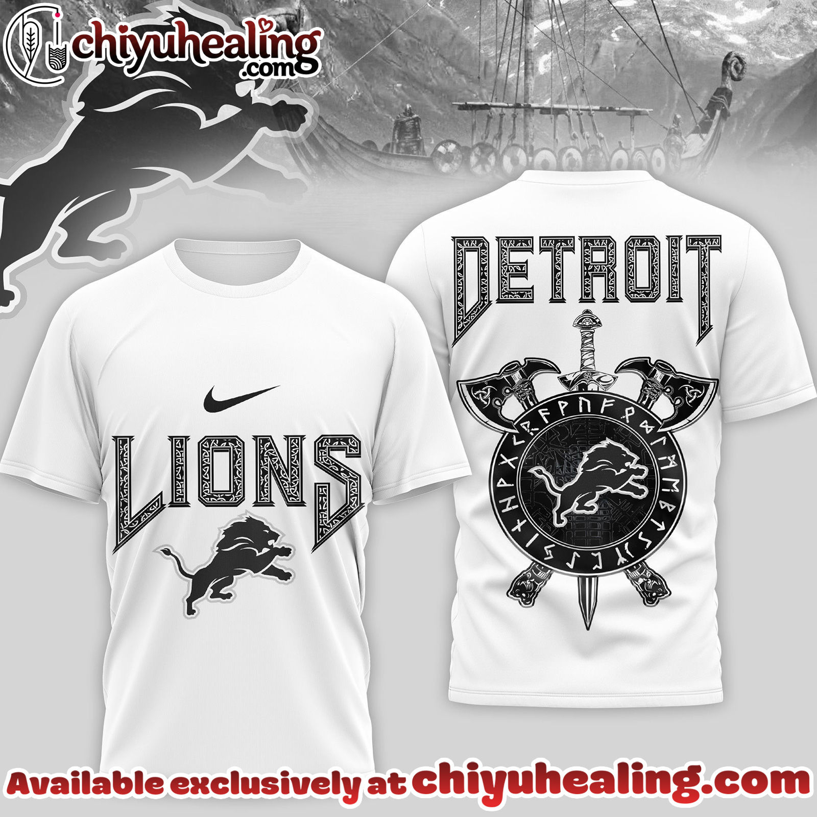 Detroit Lions Premium NFL Viking 3D Shirt, Hoodie, Sweatshirt