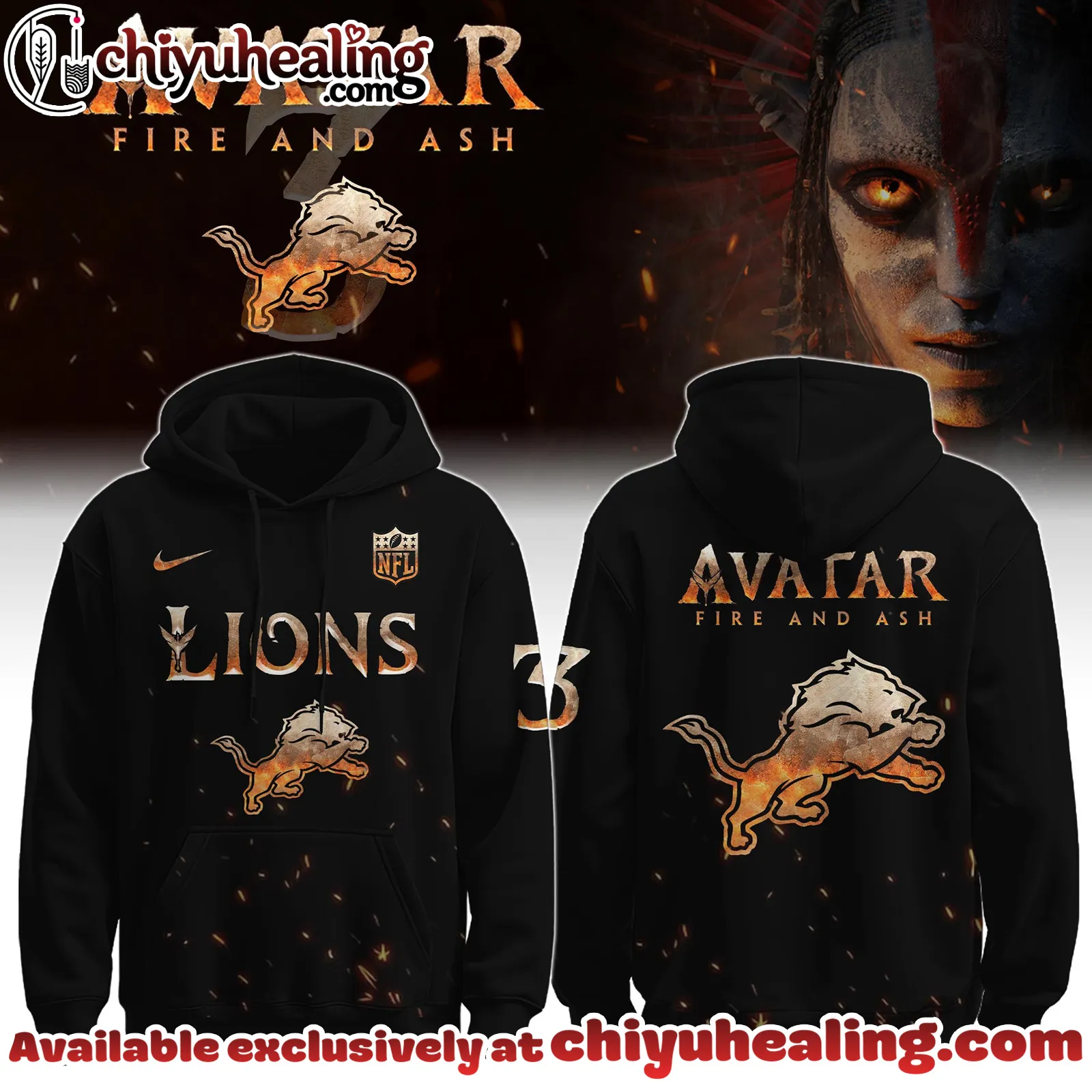 Detroit Lions x Avatar Hoodie Limited Hoodie, All Team NFL - Ver 2