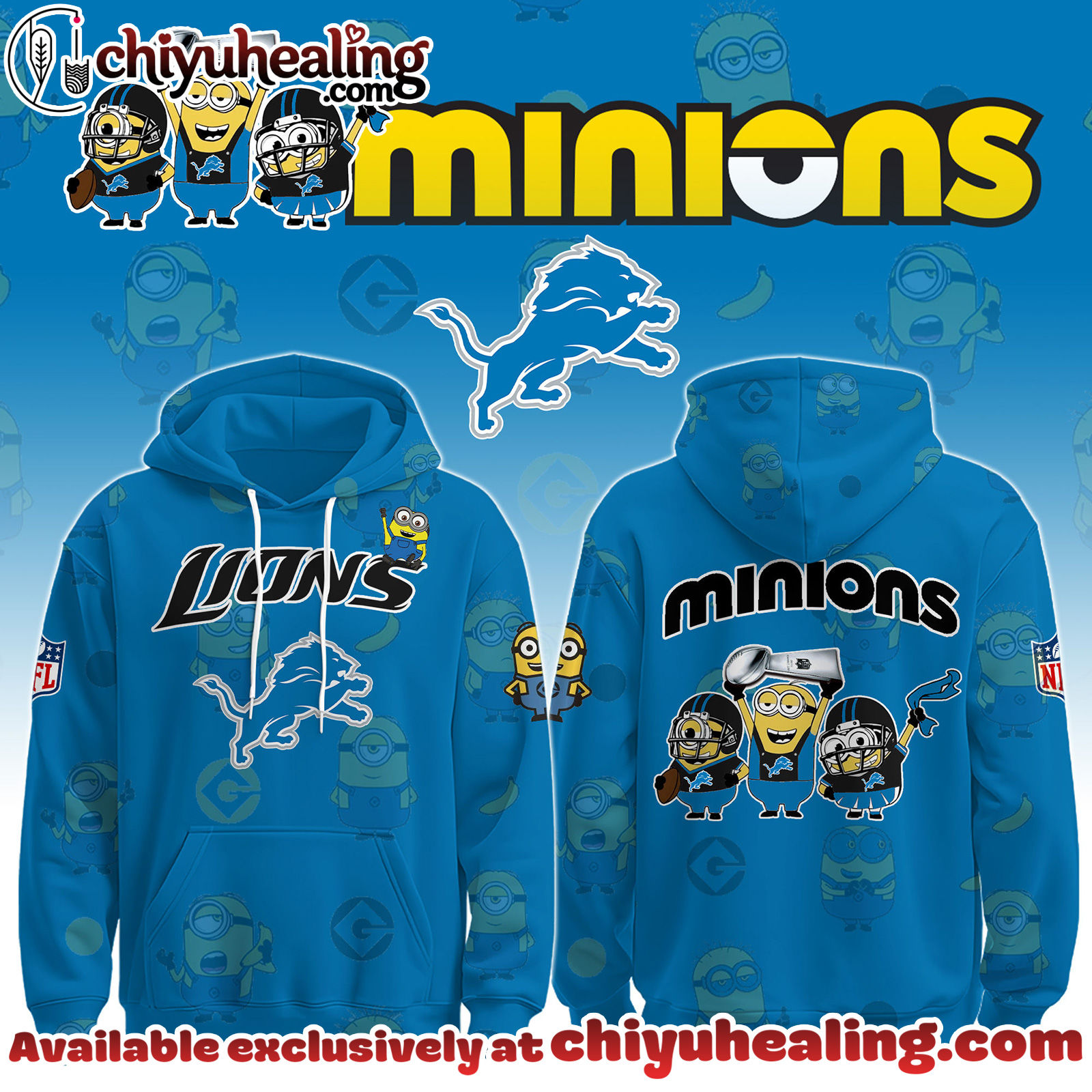 Detroit Lions x Minions Limited Edition - Selling Out Fast Hoodie, Sweatshirt, T-shirt