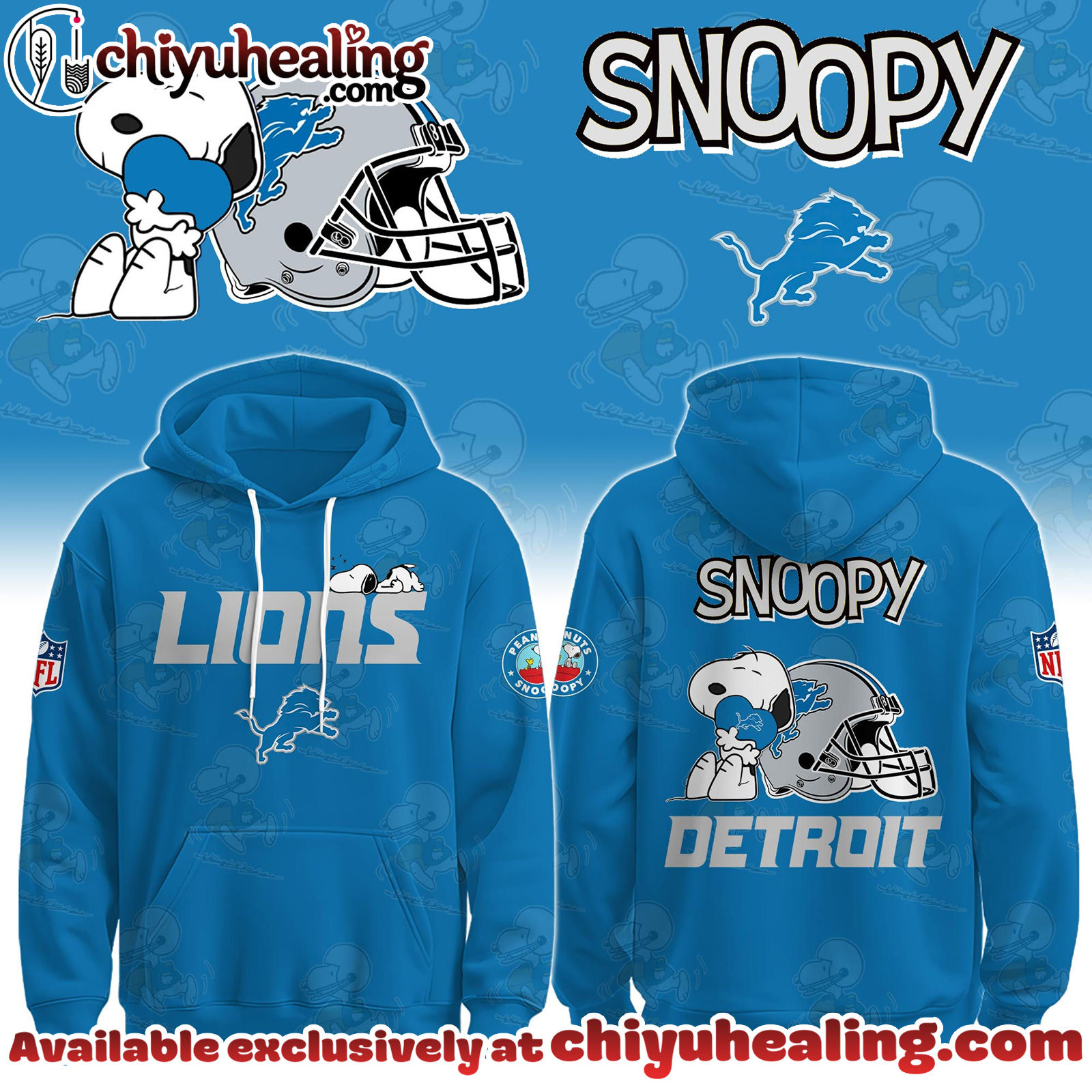 Detroit Lions x Snoopy Hoodie, Sweatshirt, T-shirt Limited Edition - Selling Out Fast