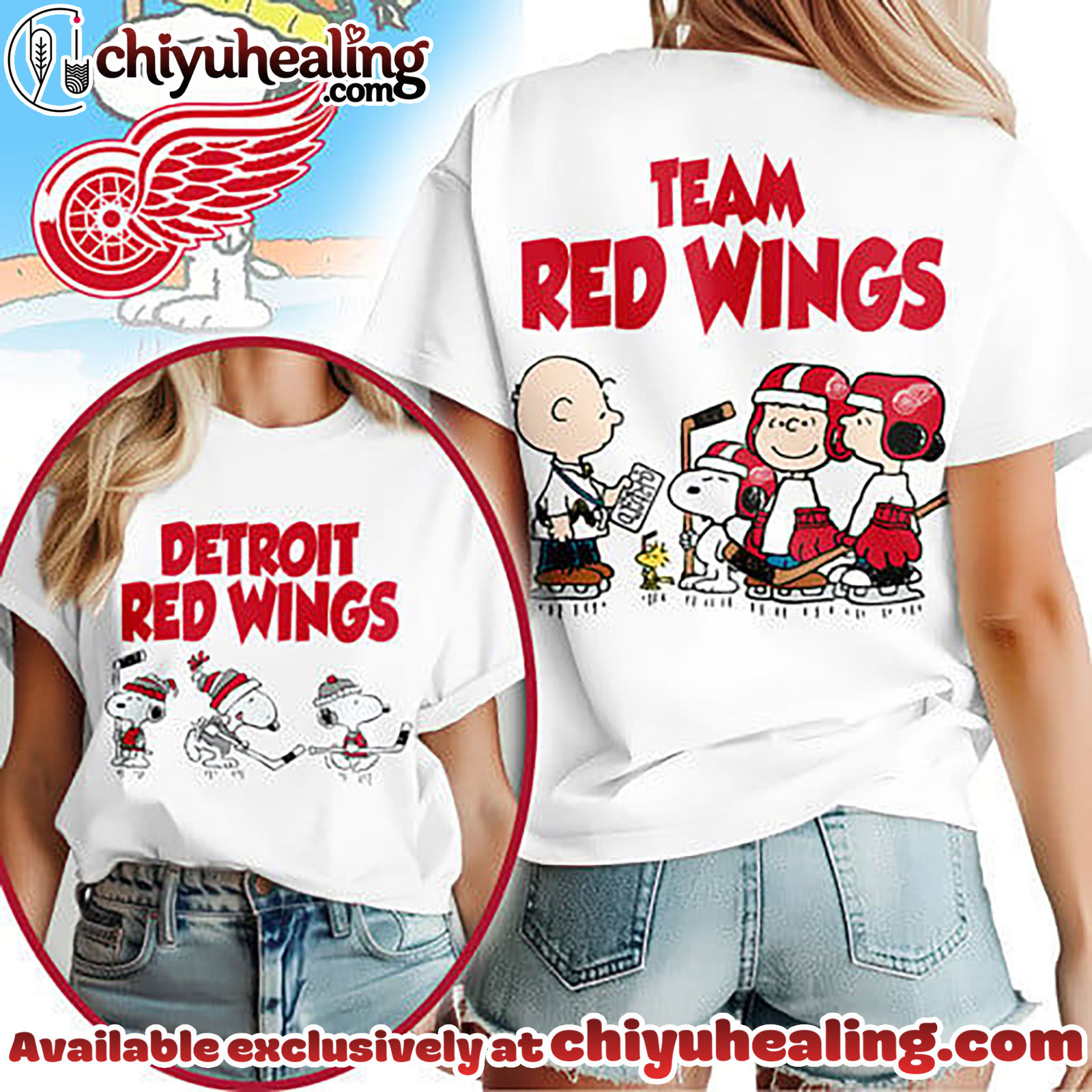 Detroit Red Wings Premium NHL Peanut Hockey T-shirt