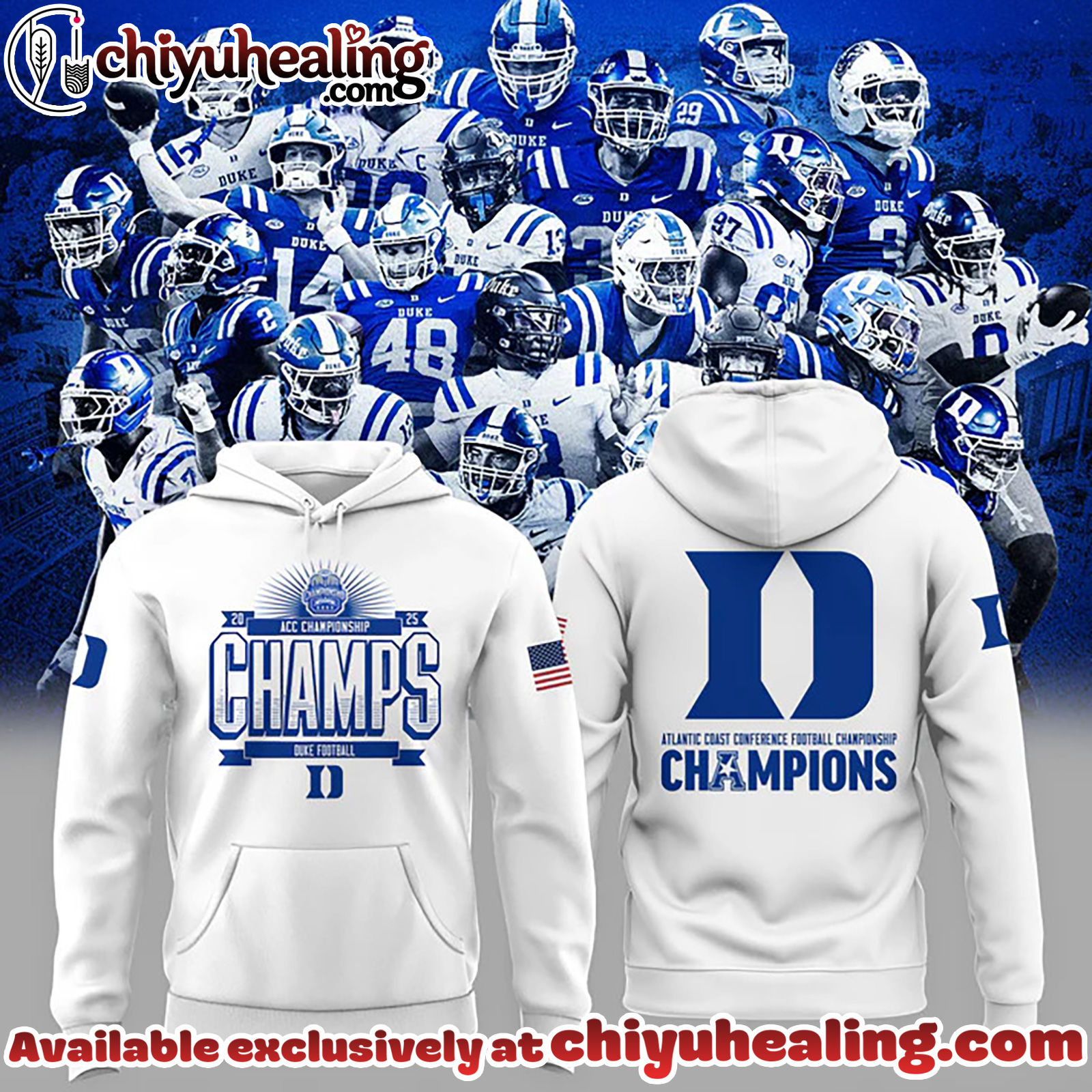 Duke Blue Devils 2025 ACC Football Champions Limited Edition Hoodie, Sweatshirt, Shirt - Ver 2