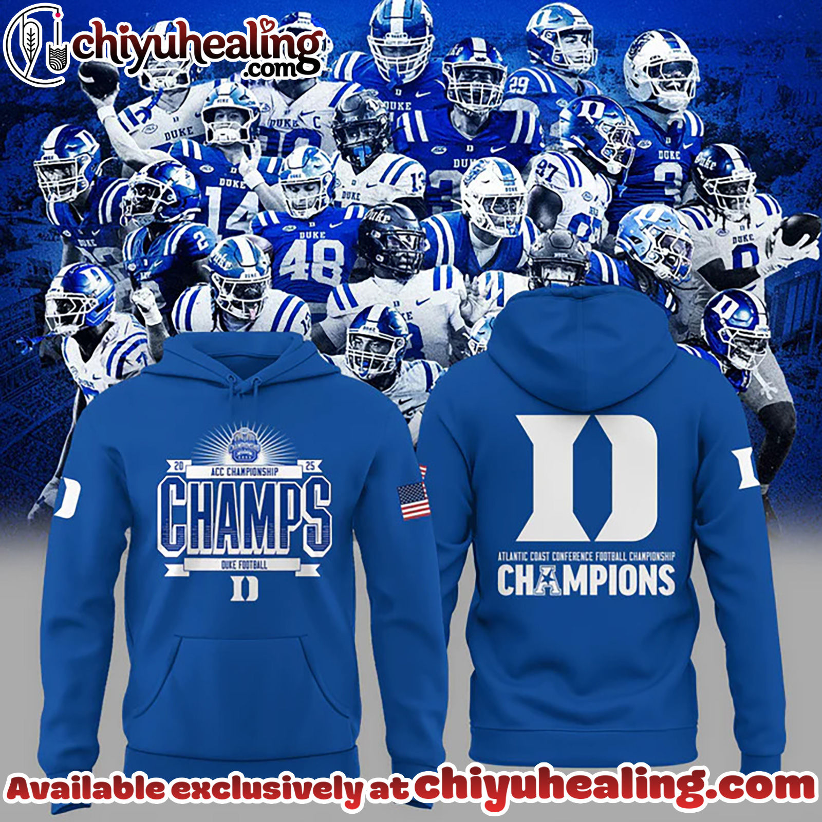 Duke Blue Devils 2025 ACC Football Champions Limited Edition Hoodie, Sweatshirt, Shirt