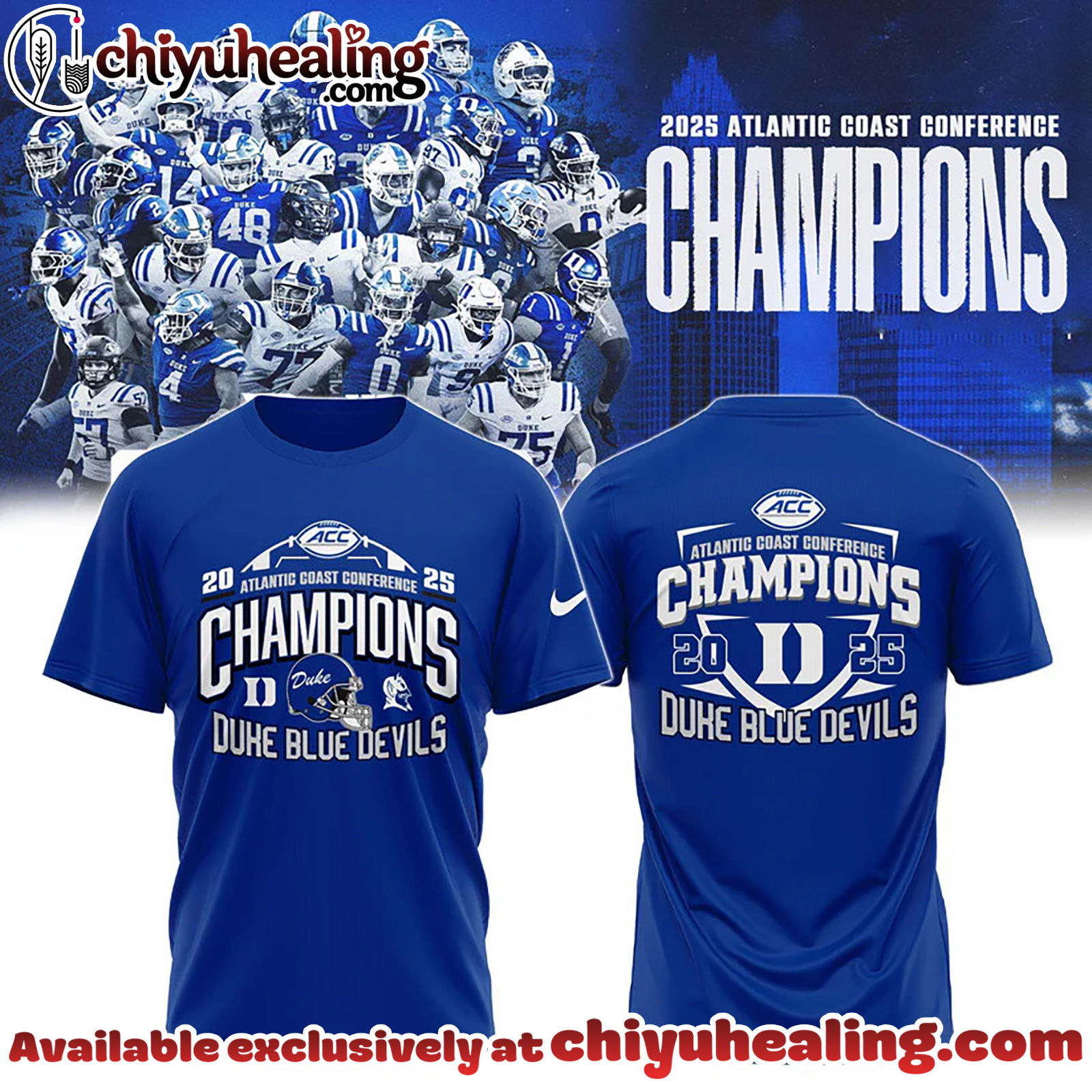 Duke Blue Devils 2025 ACC Football Champions Limited Edition Shirt, Hoodie, Sweatshirt