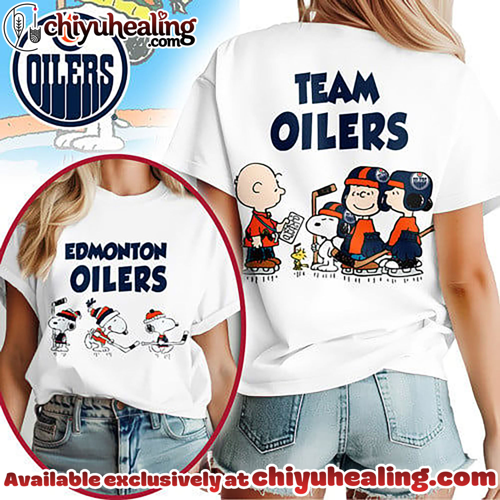Edmonton Oilers Premium NHL Peanut Hockey T-shirt