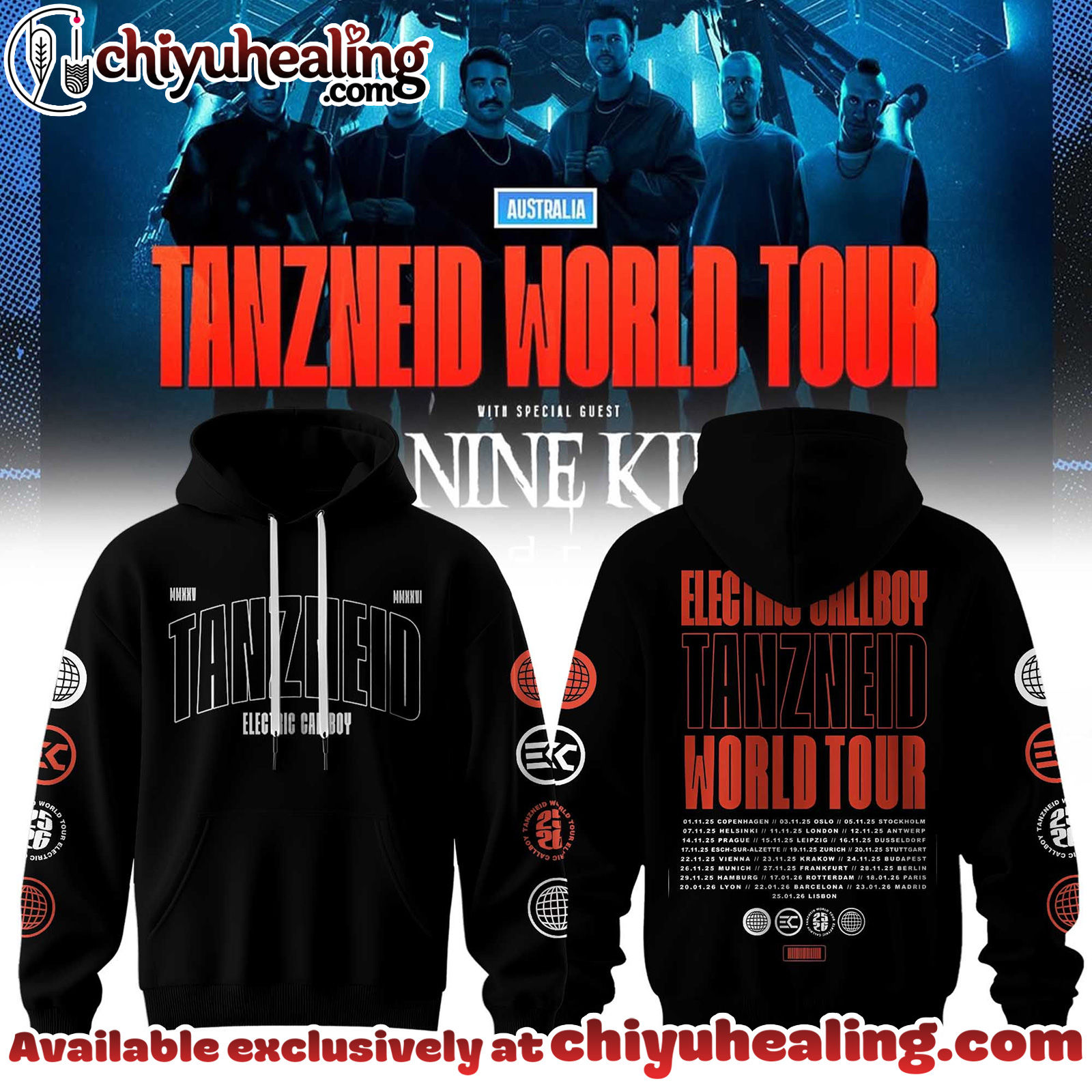 Electric Callboy Tanzneid World Tour Collection Hoodie, T-shirt, Sweatshirt - Ver 5