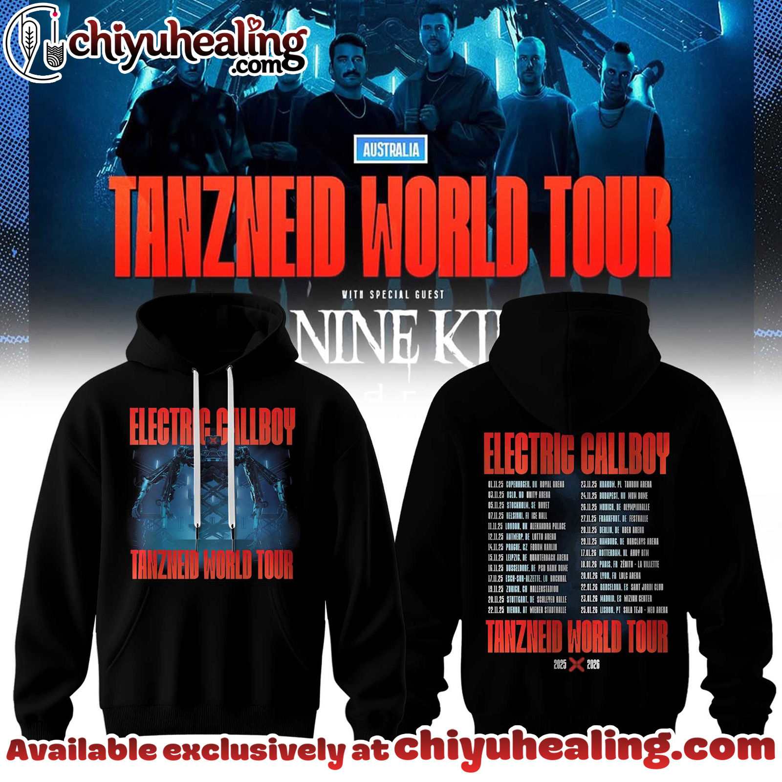 Electric Callboy Tanzneid World Tour Collection Hoodie, T-shirt, Sweatshirt - Ver 4