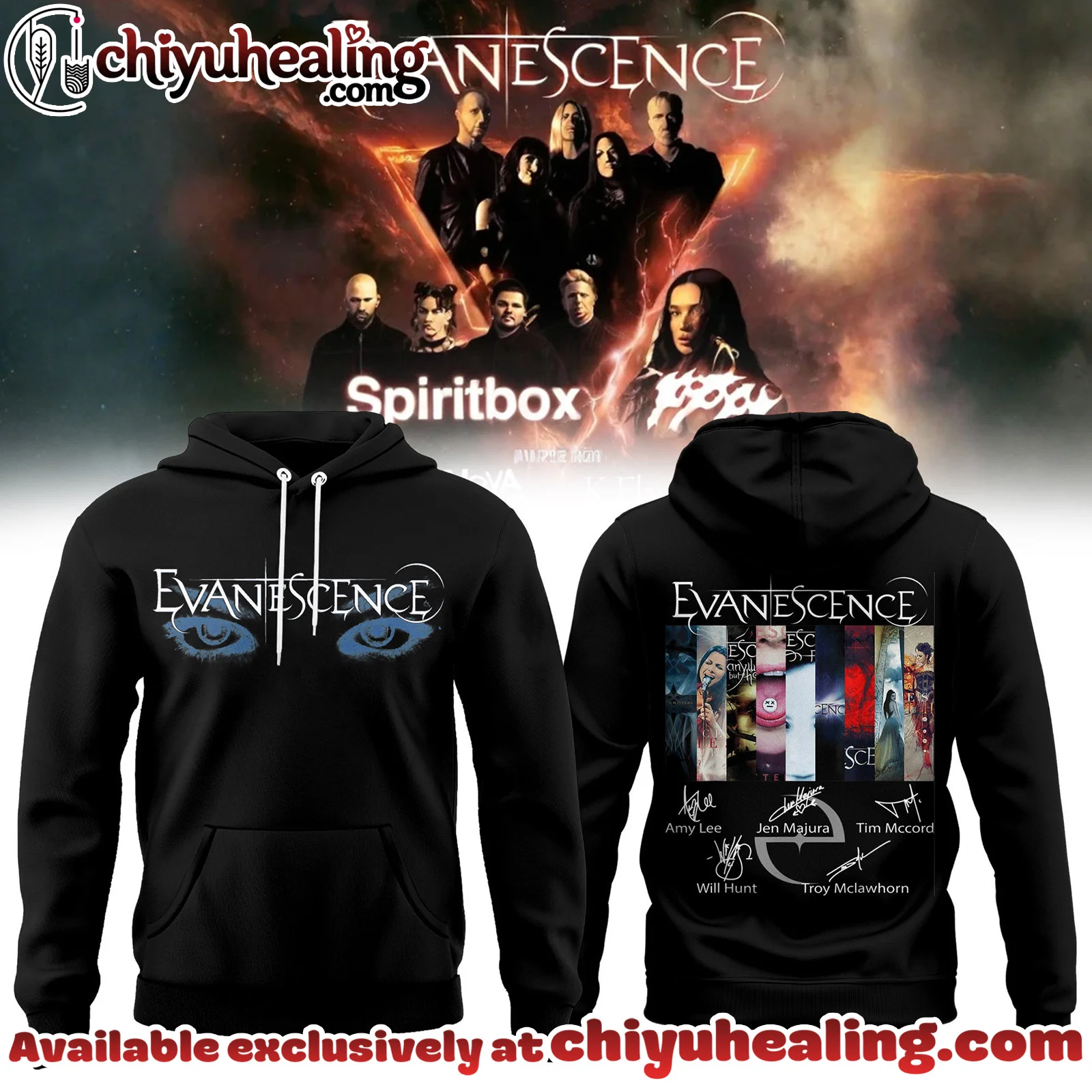 EVANESCENCE US And UK 2026 WORLD TOUR Collection Hoodie, Shirt, Sweatshirt - Ver 9