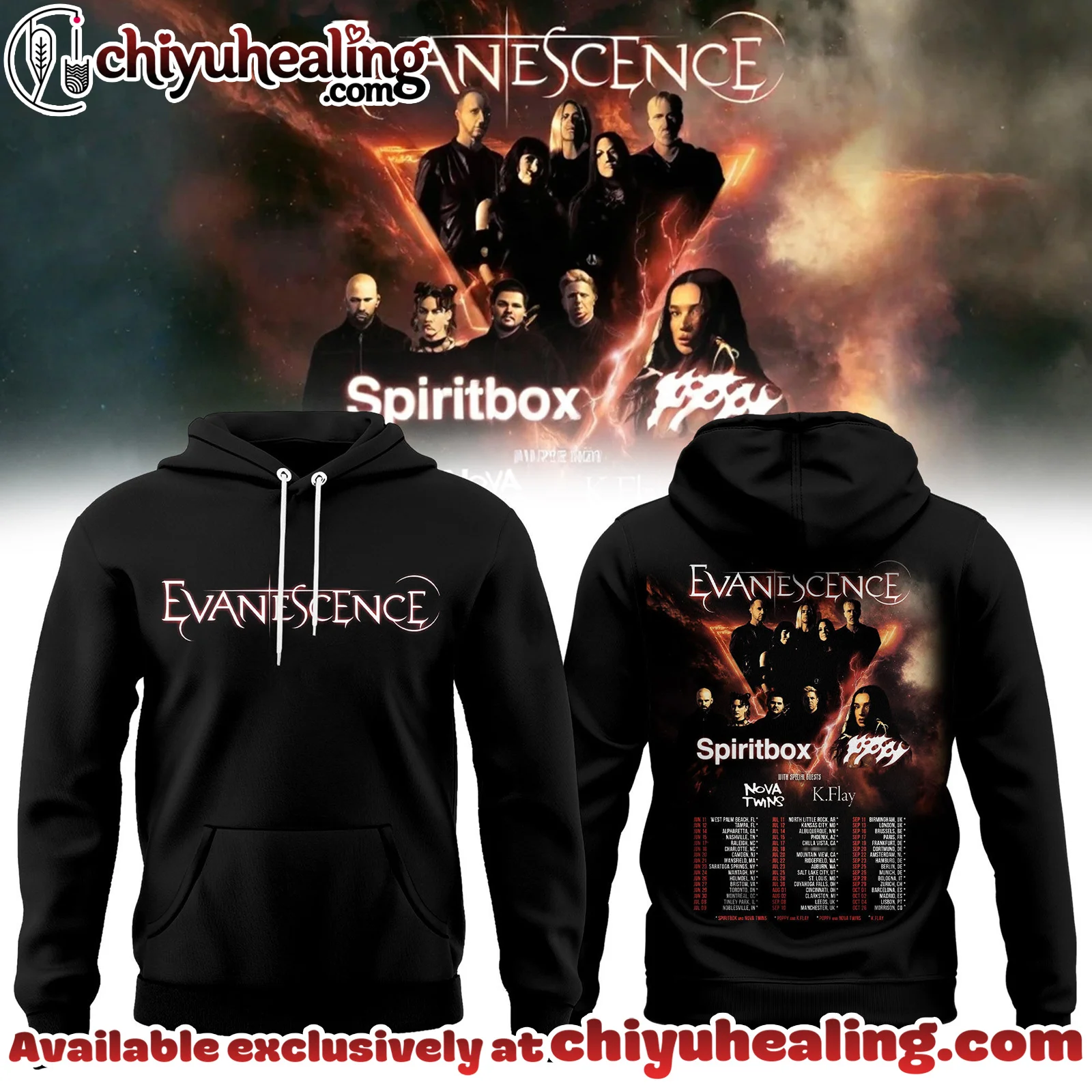 EVANESCENCE US And UK 2026 WORLD TOUR Collection Hoodie, Shirt, Sweatshirt