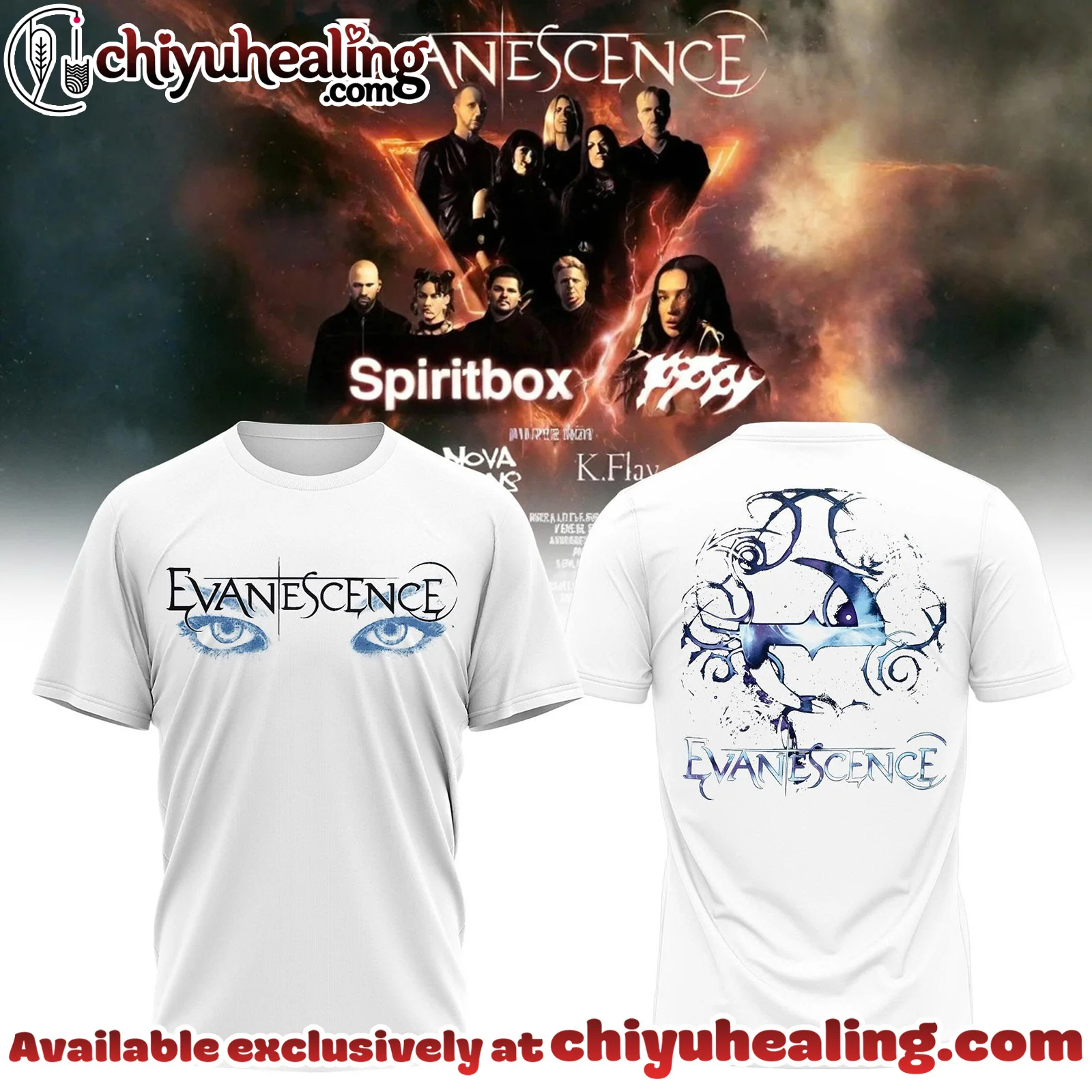 EVANESCENCE US And UK 2026 WORLD TOUR Collection Tshirt, Hoodie, Sweatshirt