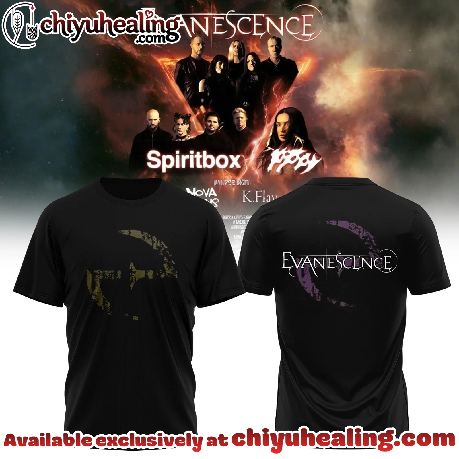 EVANESCENCE US And UK 2026 WORLD TOUR Collection Tshirt, Hoodie, Sweatshirt - Ver 5