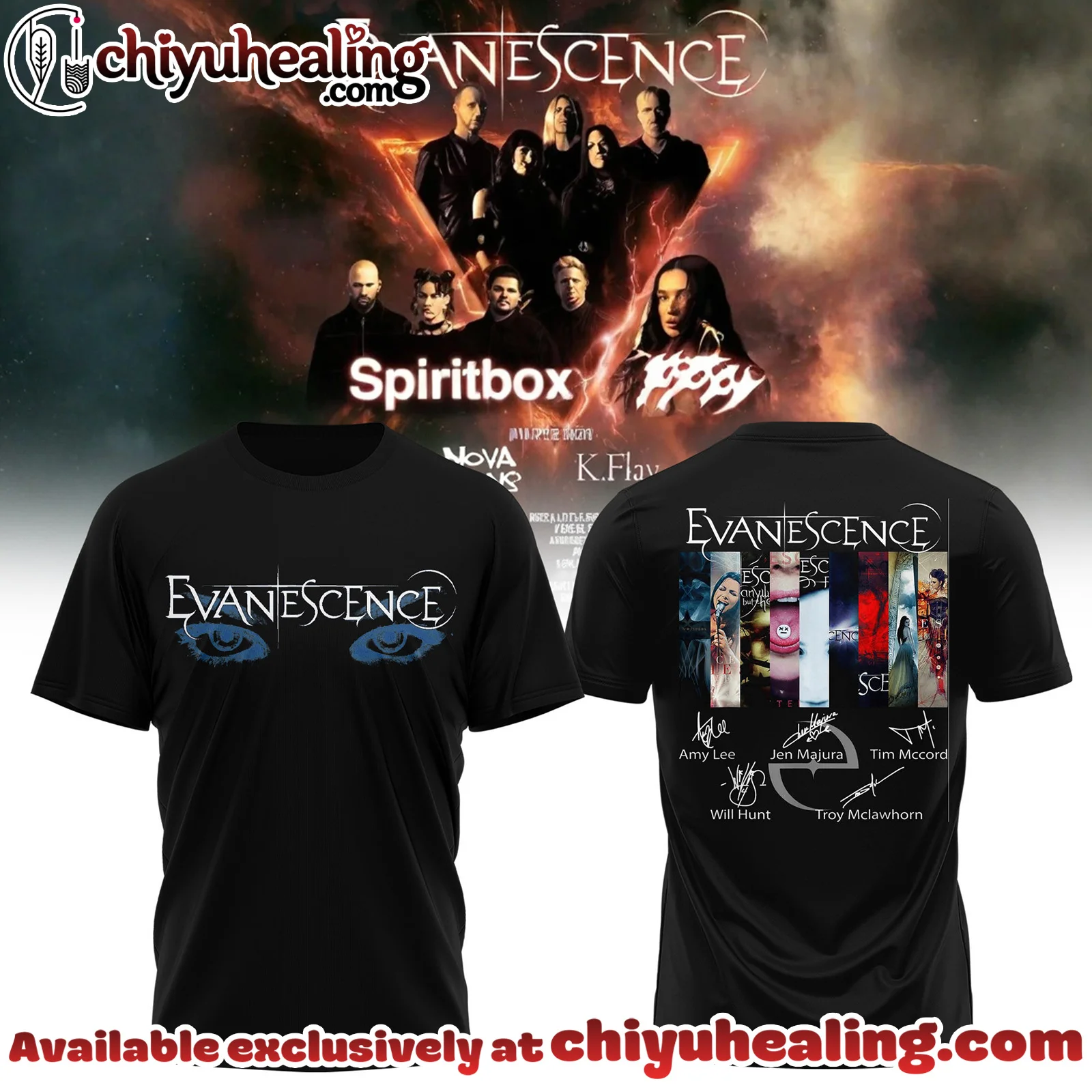 EVANESCENCE US And UK 2026 WORLD TOUR Collection Tshirt, Hoodie, Sweatshirt - Ver 4