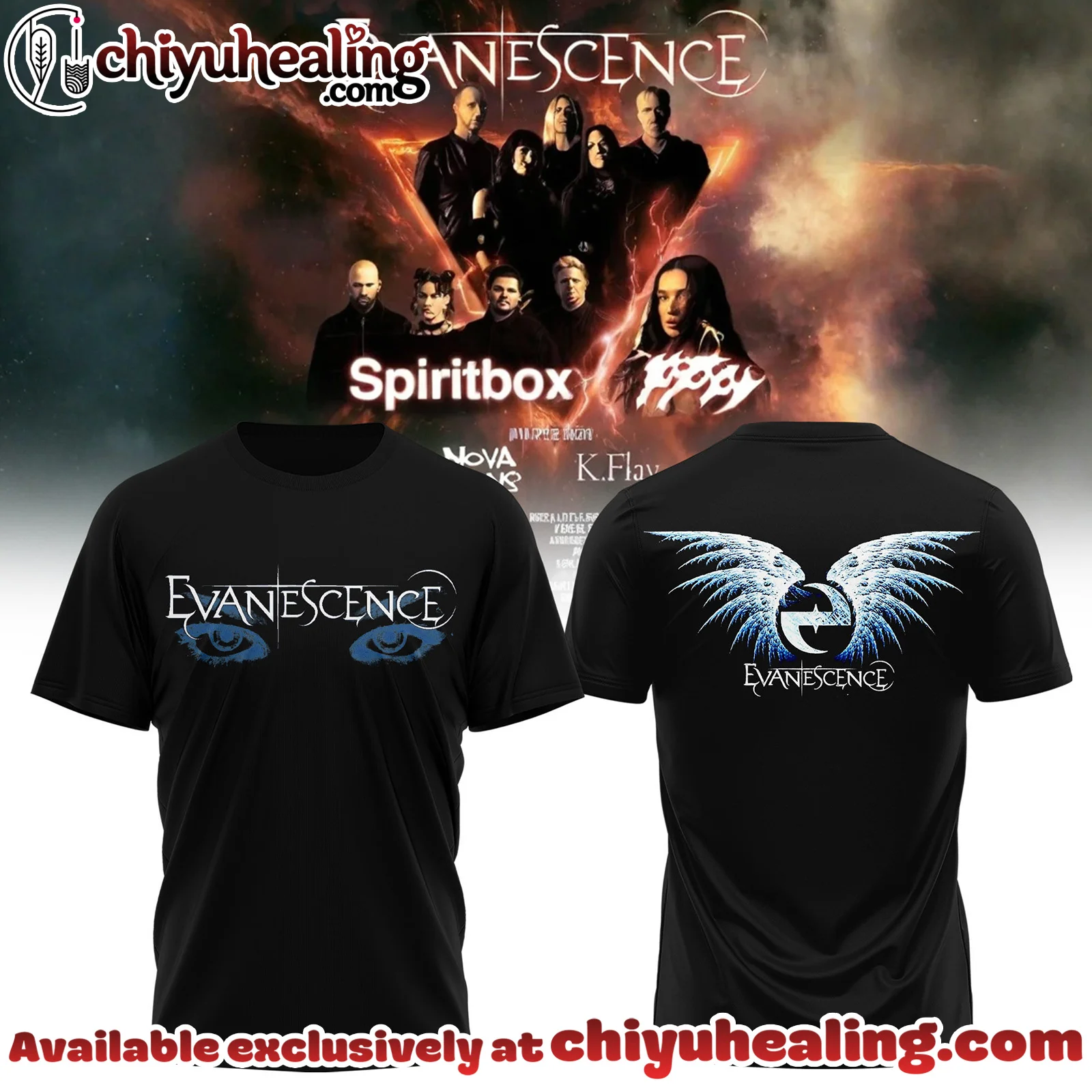 EVANESCENCE US And UK 2026 WORLD TOUR Collection Tshirt, Hoodie, Sweatshirt - Ver 8