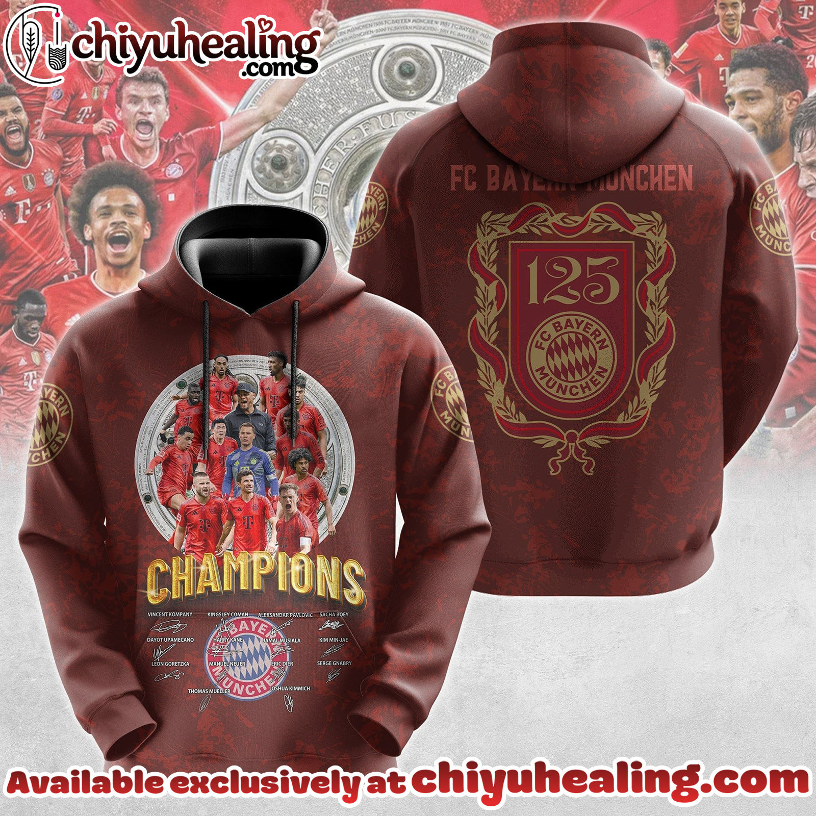 FC Bayern Munich 125th Anniversary Special Edition 3D Apparel Hoodie, Sweatshirt, Shirt