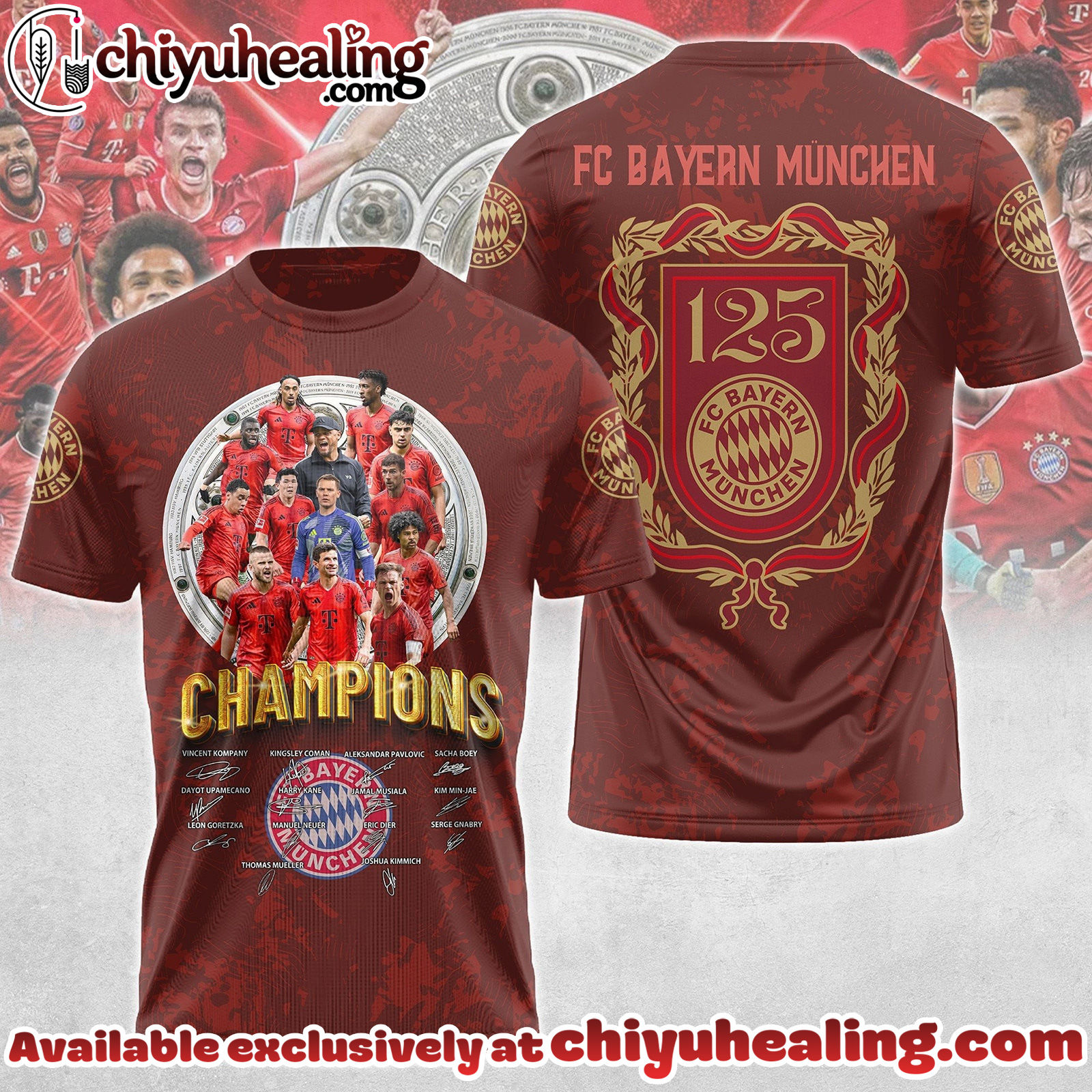 FC Bayern Munich 125th Anniversary Special Edition 3D Apparel Tshirt, Hoodie, Sweatshirt