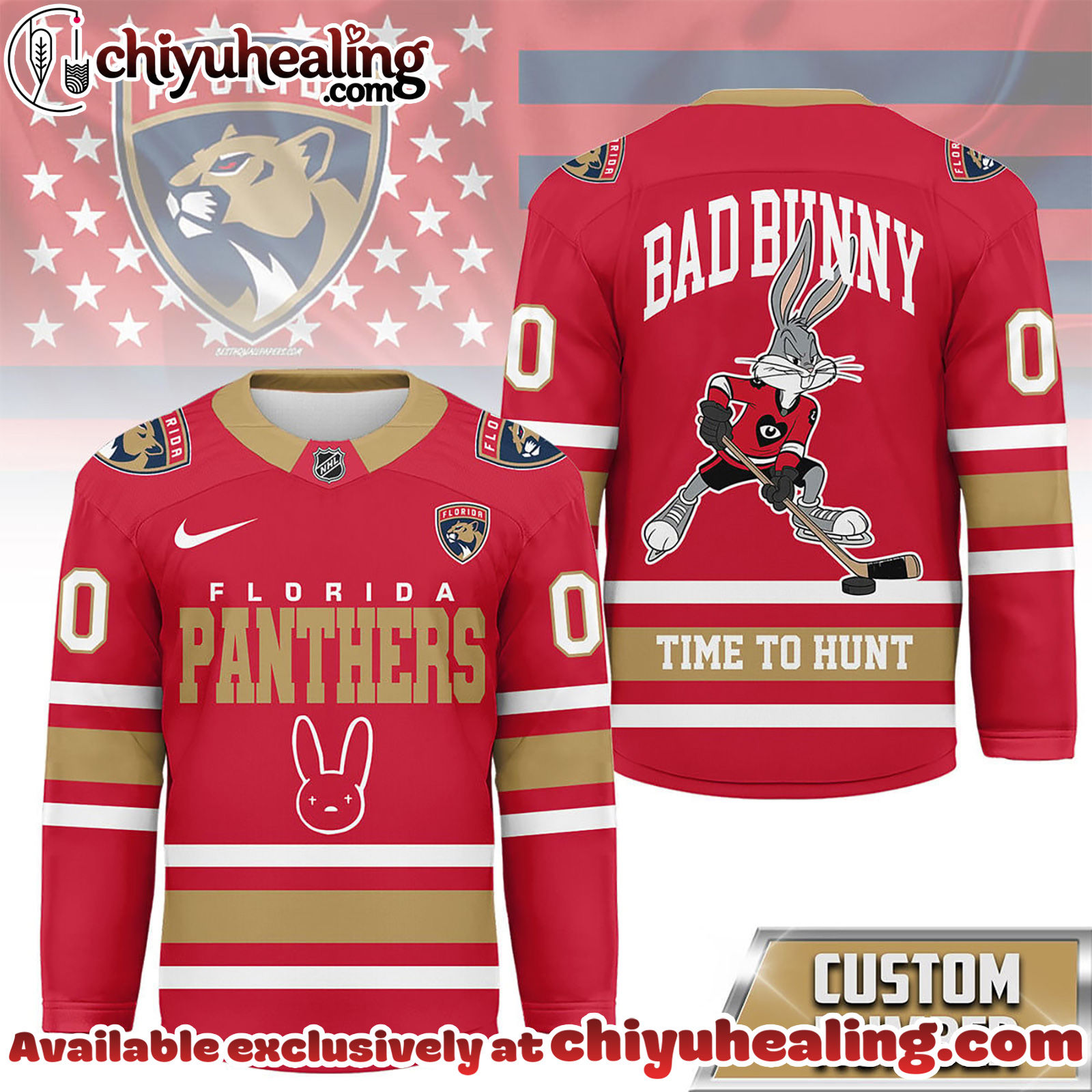 Florida Panthers Premium NHL Bad Bunny Hockey Jersey NY