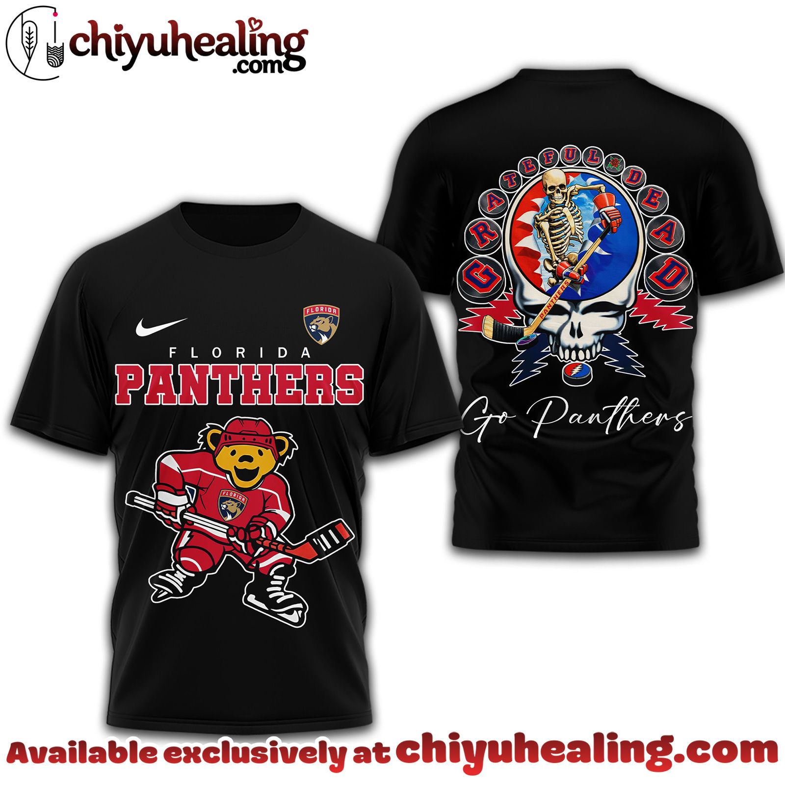 Florida Panthers Premium NHL Deadhead 3D Shirt Florida Panthers Premium NHL Deadhead 3D Shirt