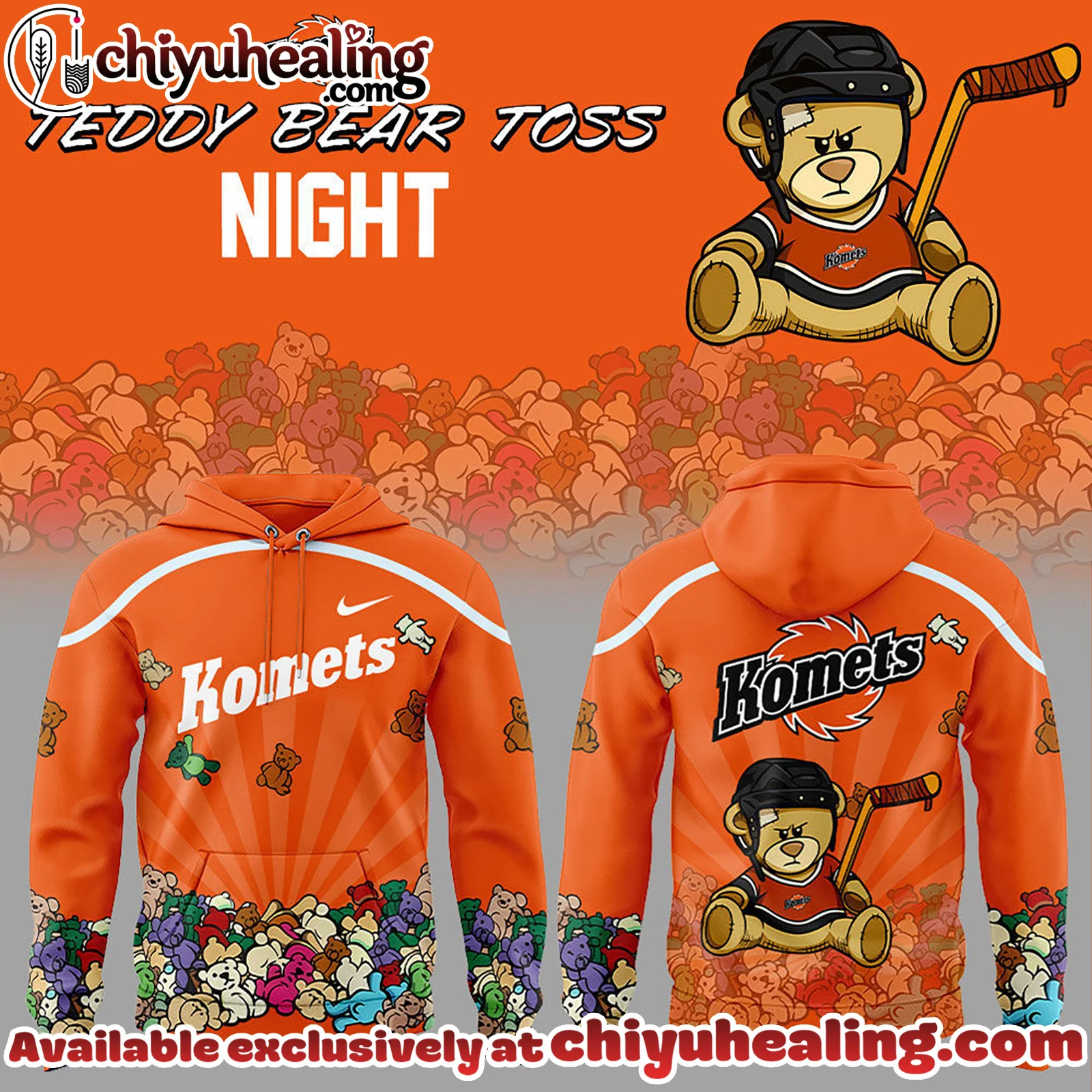 Fort Wayne Komets x Teddy Bear Toss Night Hoodie, Shirt, Sweatshirt, All Team NHL
