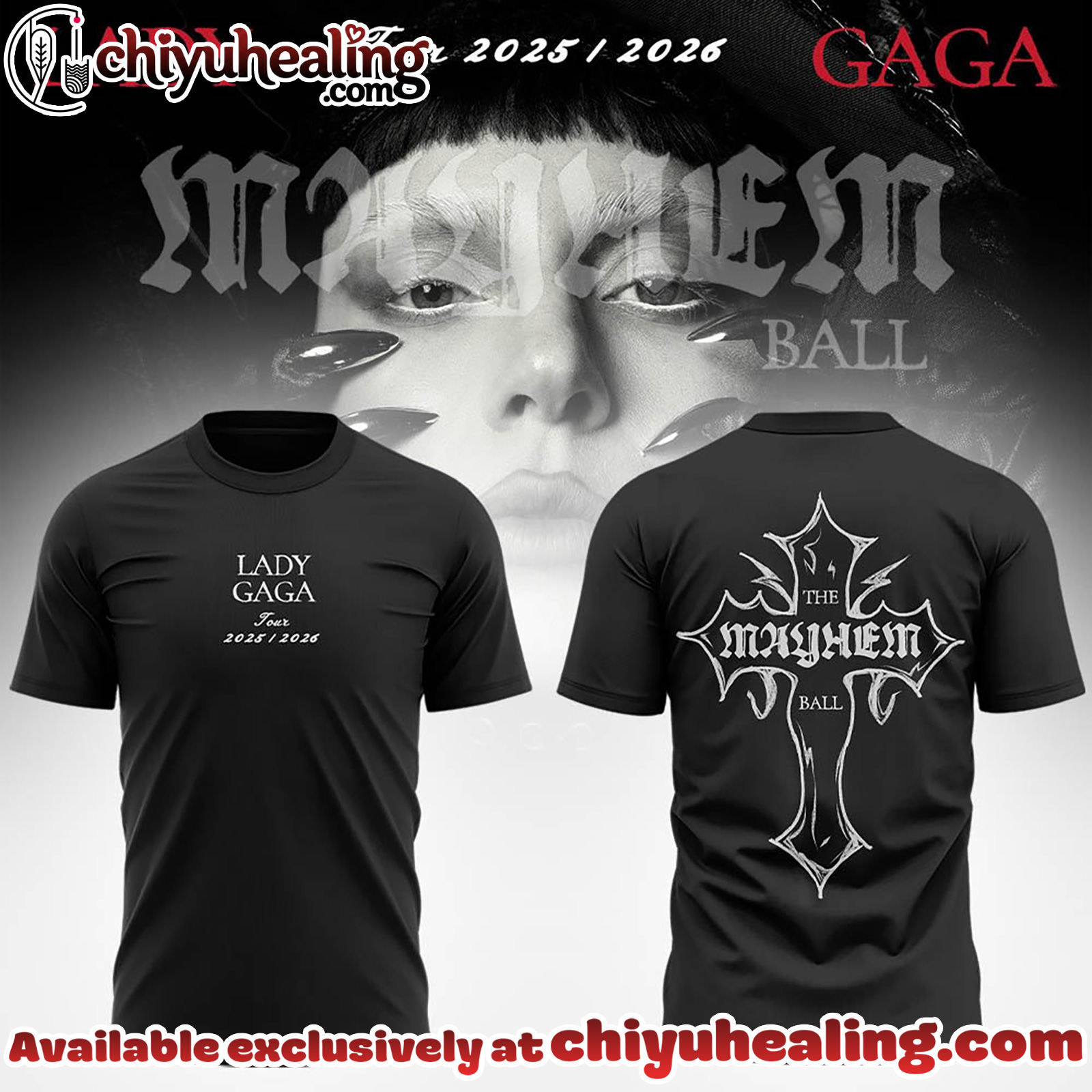 GAGA The Mayhem Ball Tour 2025 Limited Edition Tshirt