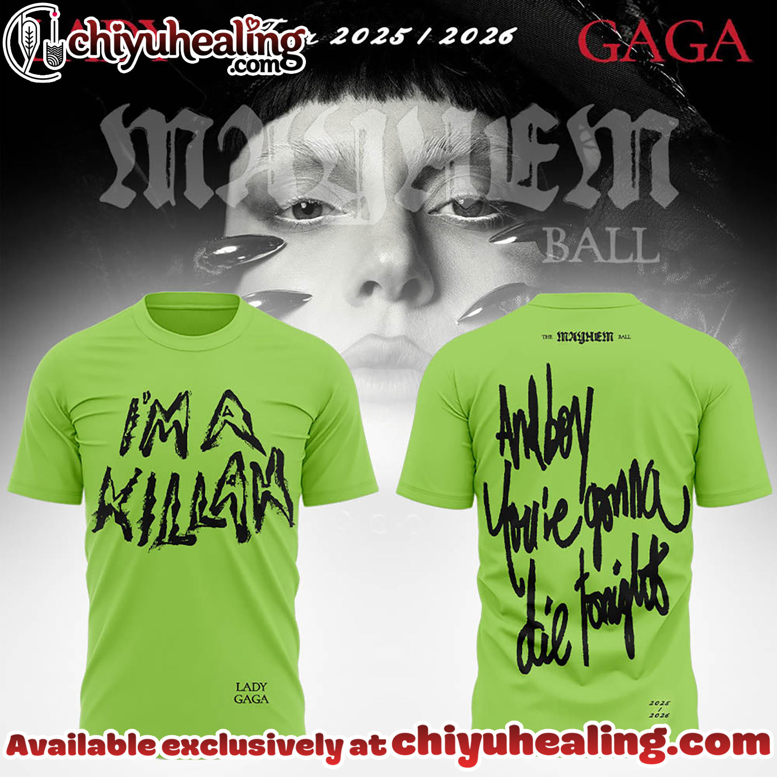 GAGA The Mayhem Ball Tour 2025 Limited Edition Tshirt - Ver 8